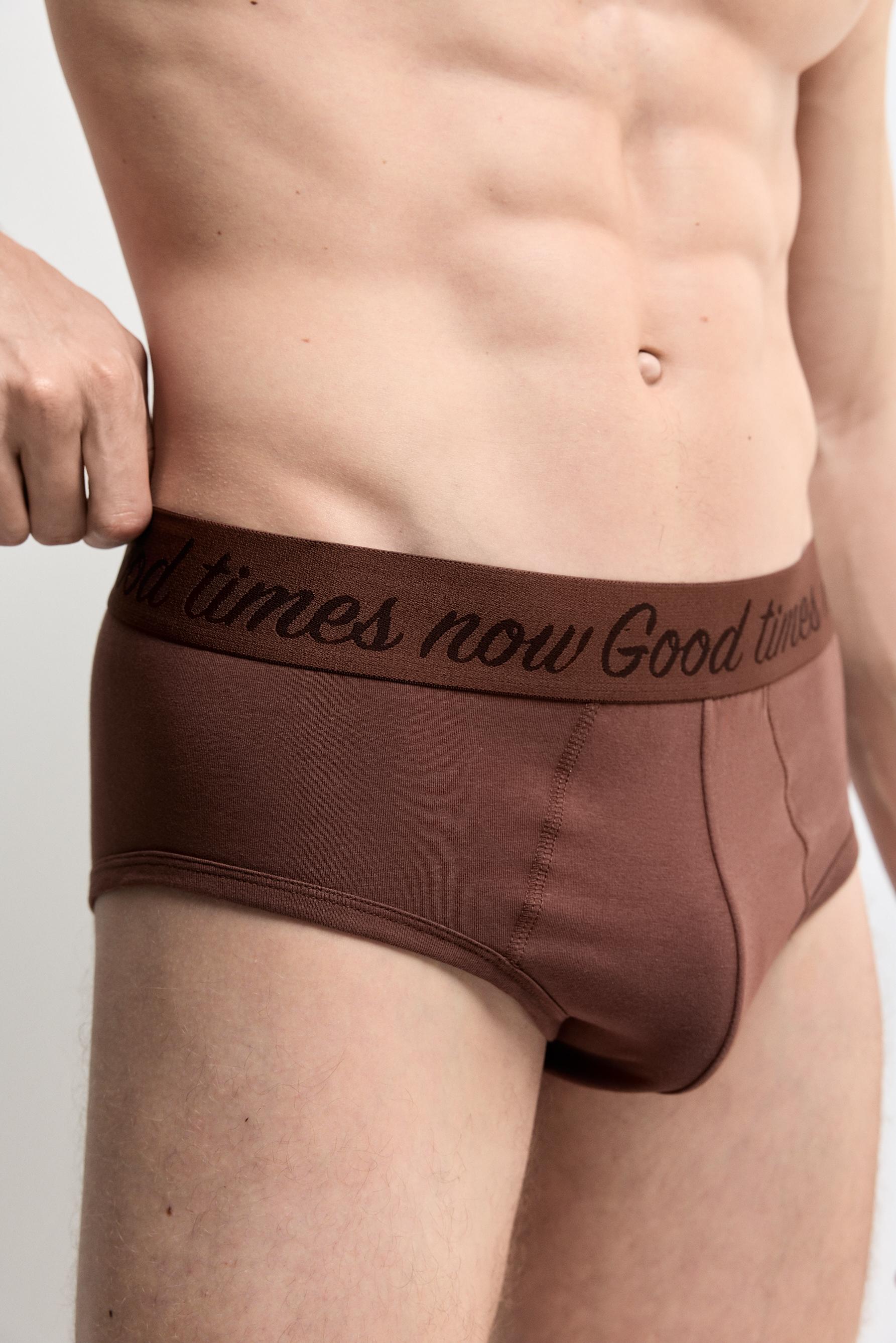 Briefs with text (Pack of 5) — NAVY