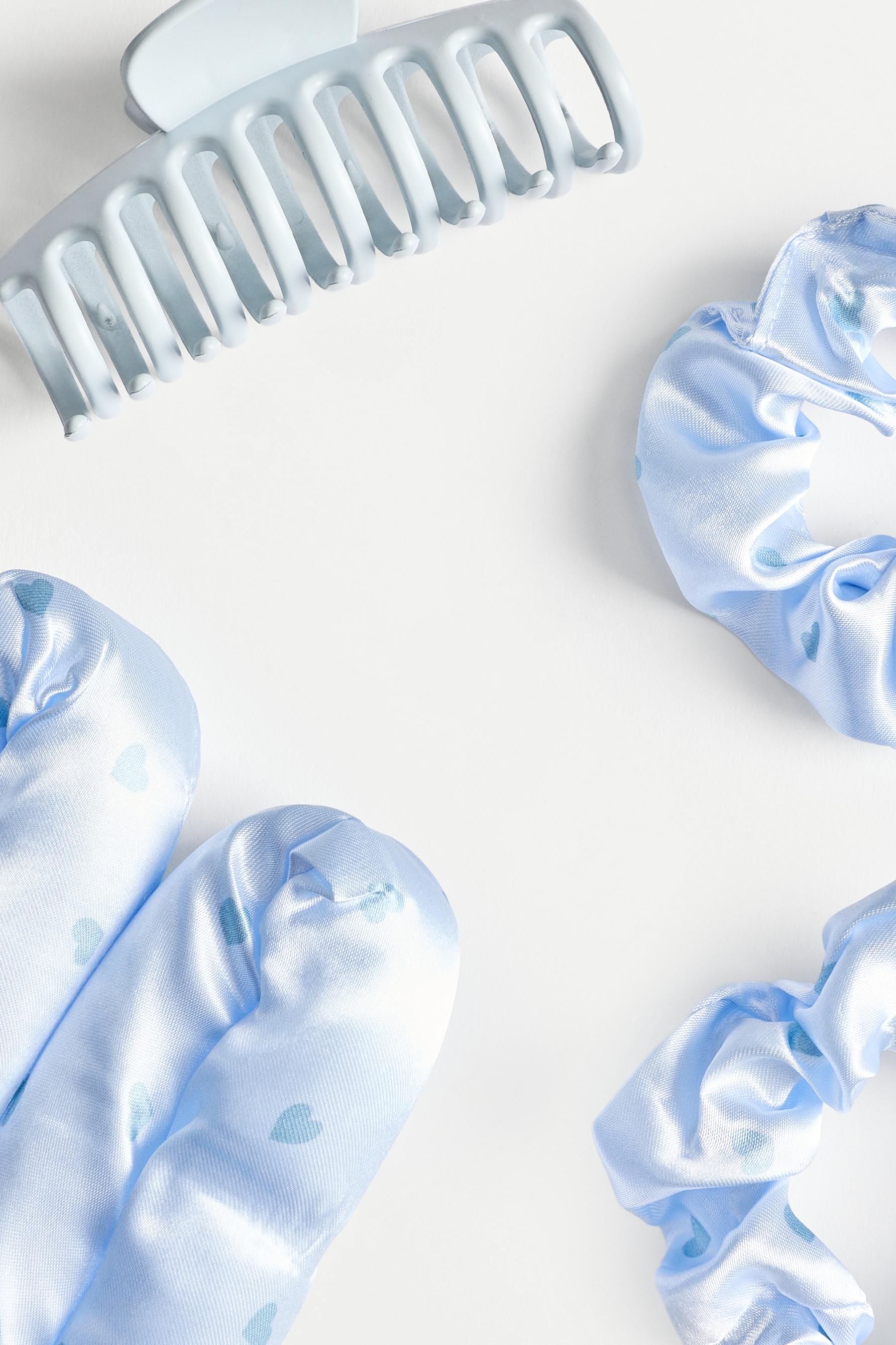 Heatless hair curler set — PASTEL BLUE