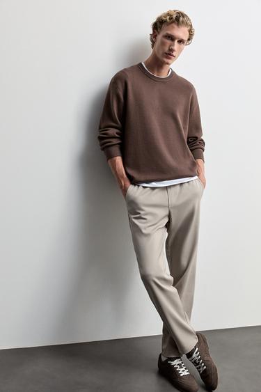Slim fit tailored joggers — BEIGE 4