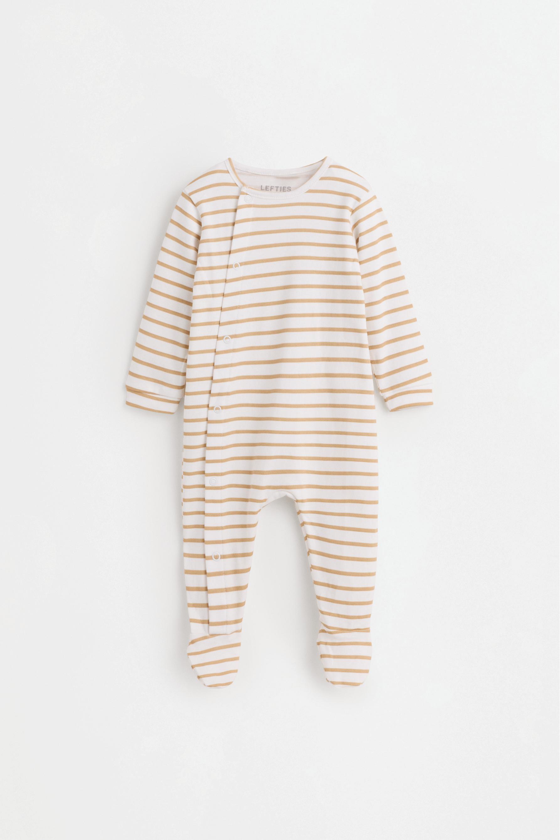 Printed interlock sleepsuit — MUSTARD