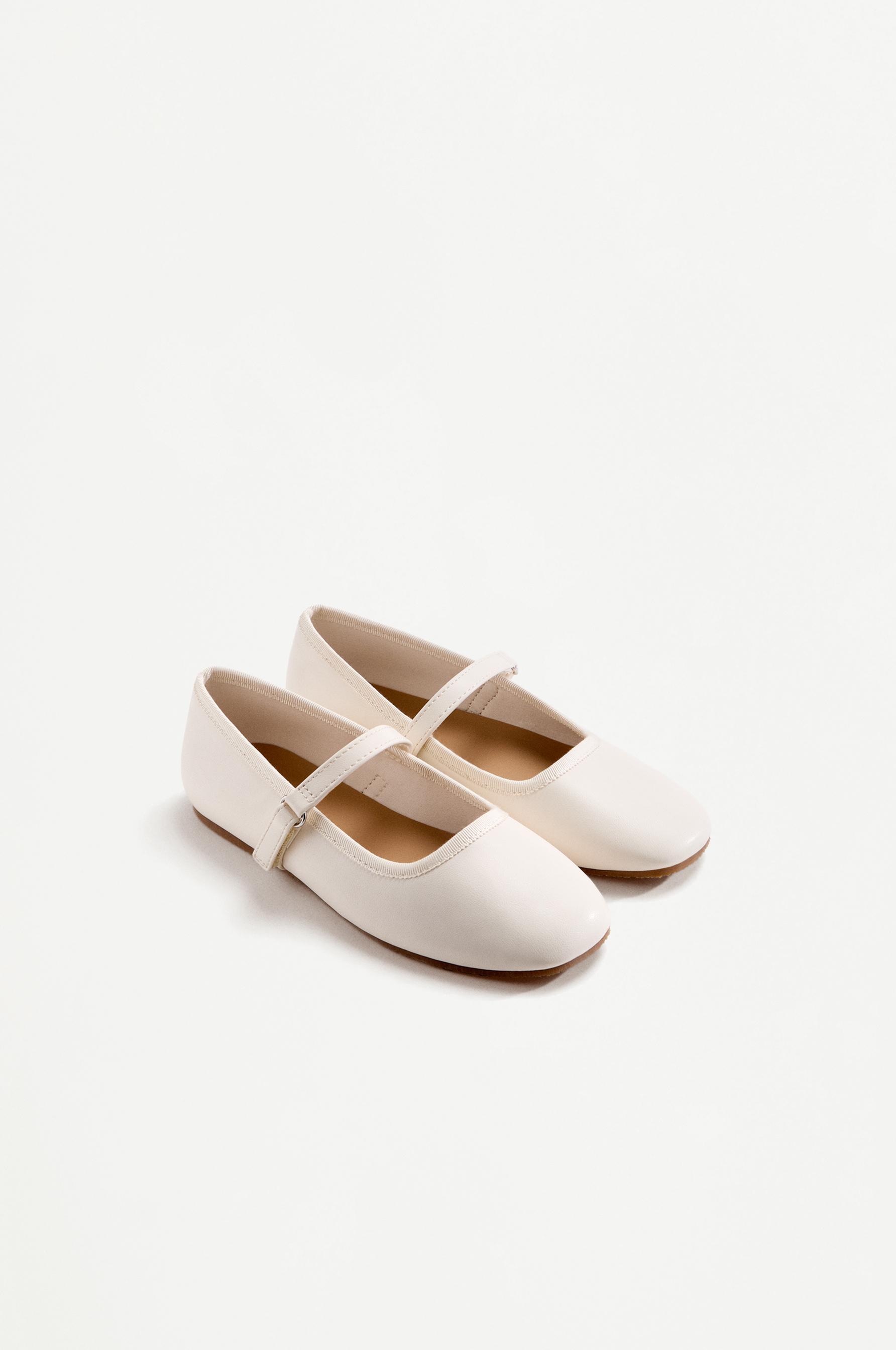 Mary Jane ballet flats — WHITE
