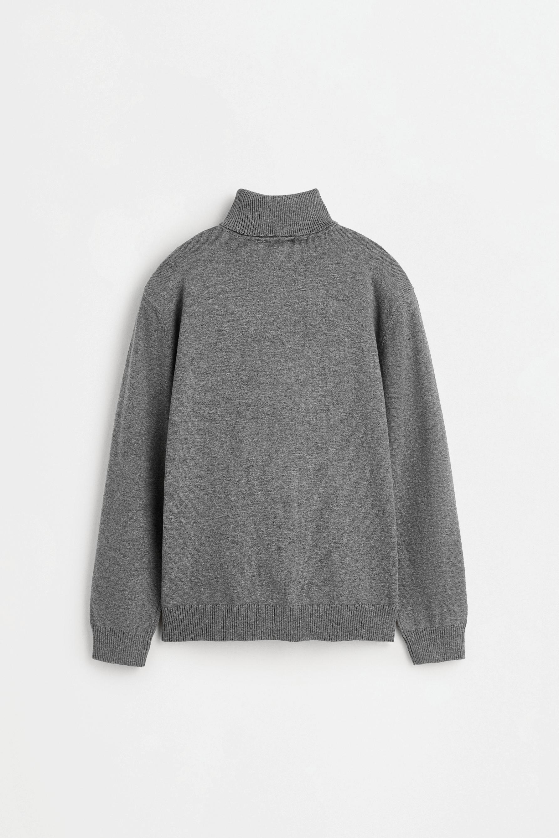 Roll neck sweater — GREY MARL