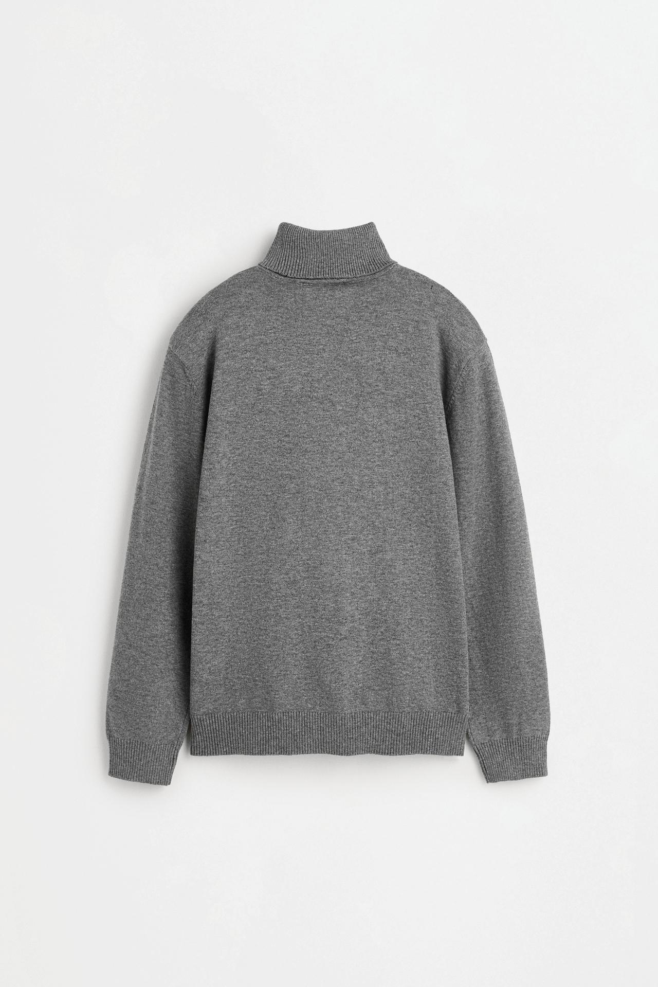 Roll neck sweater — GREY MARL