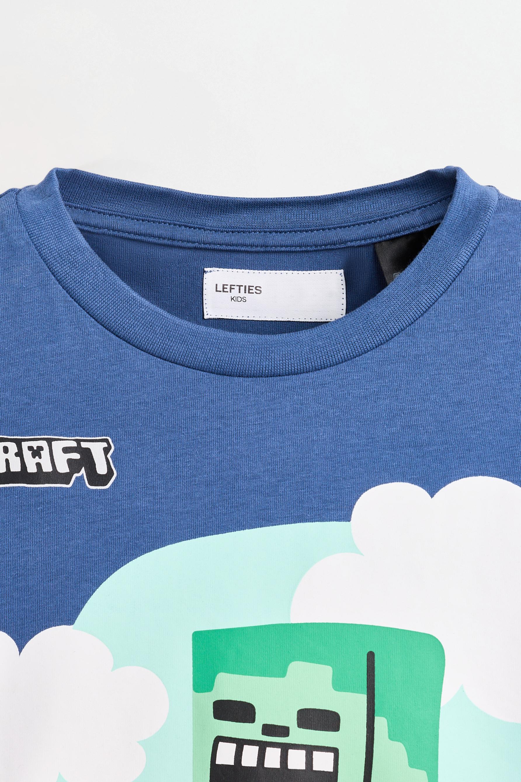 Minecraft long pyjamas with eye mask — BLUE