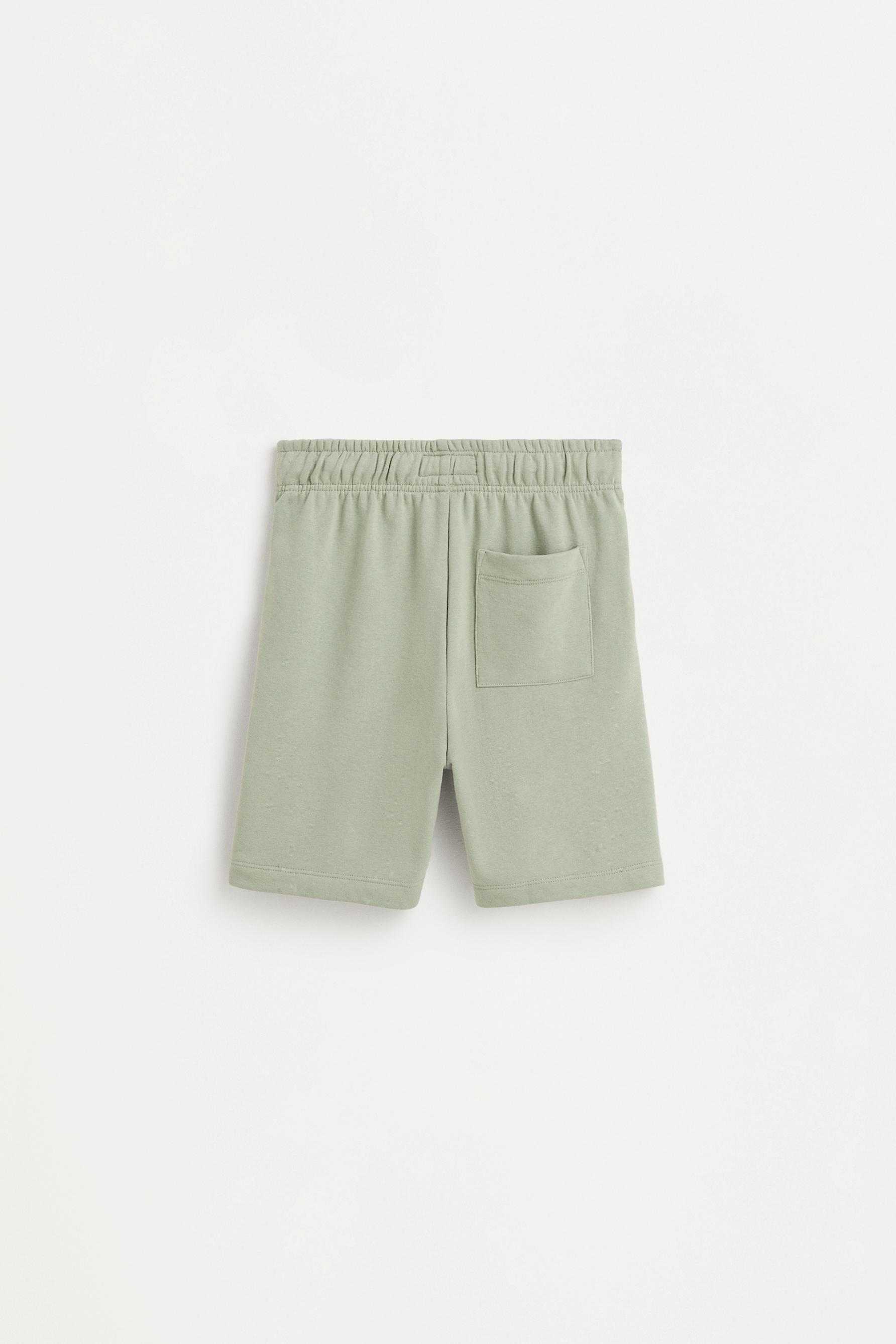 Jogger plush Bermuda shorts — PALE KHAKI