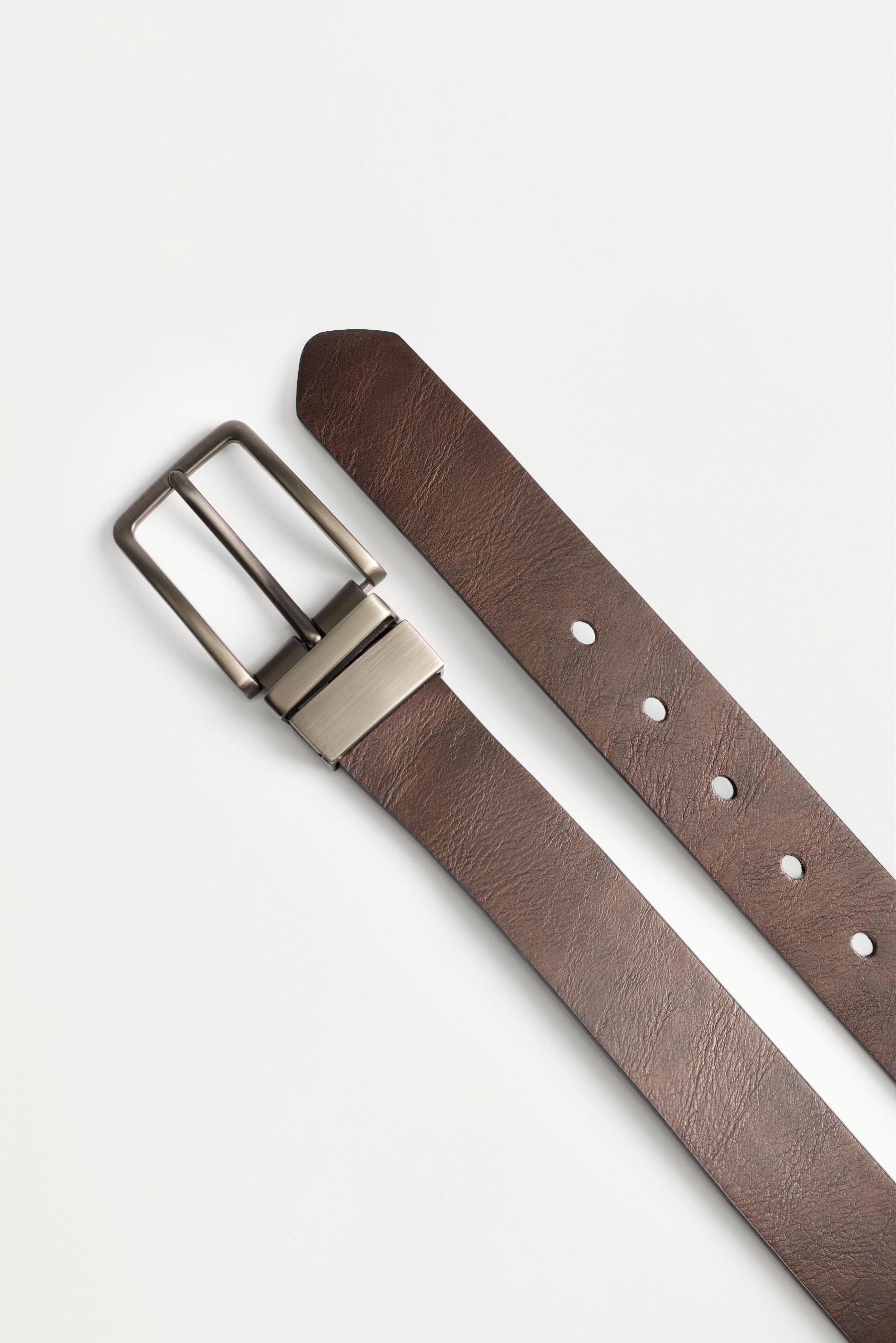Reversible belt — BLACK/SILVER