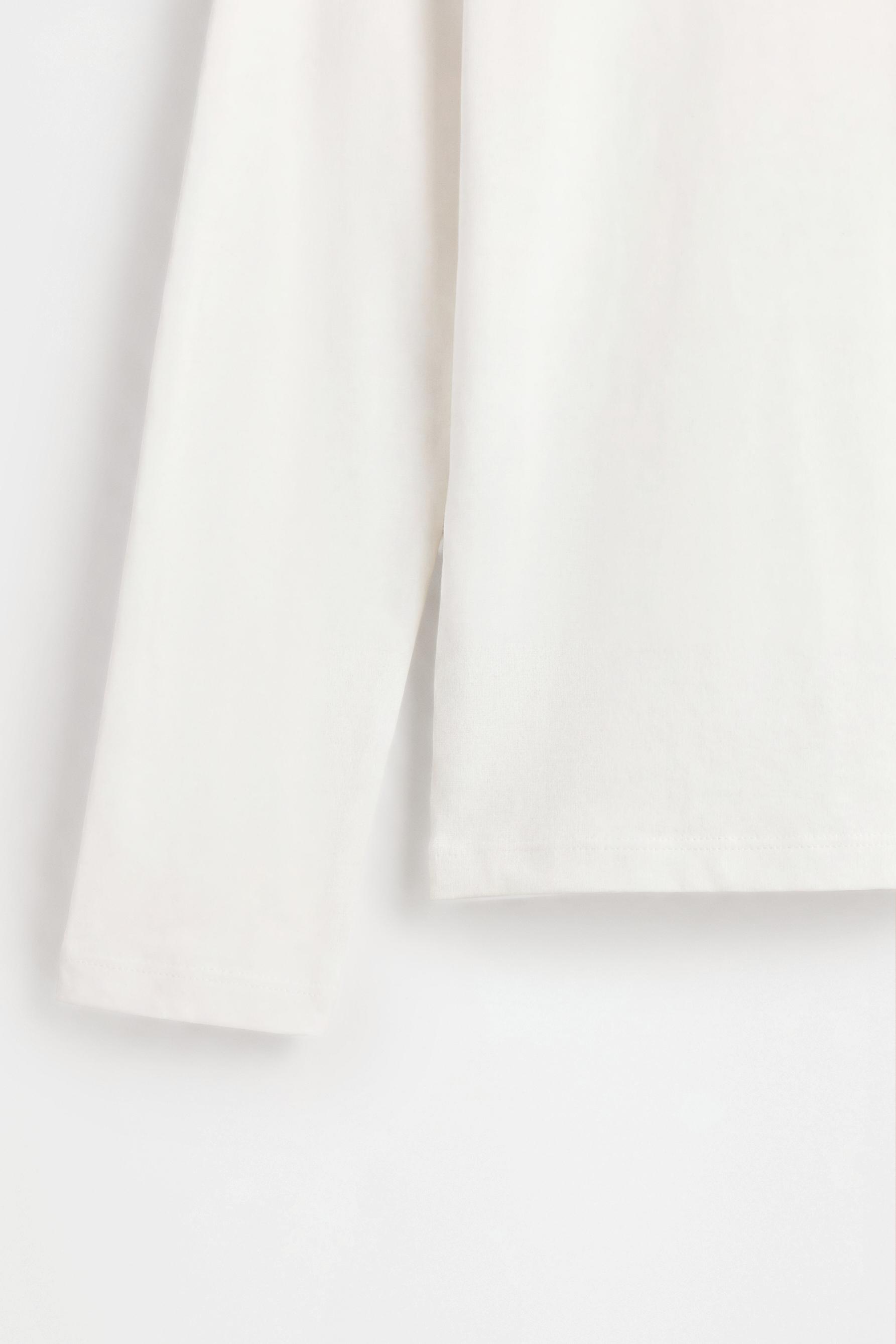 Long sleeve V-neck T-shirt — OFF WHITE