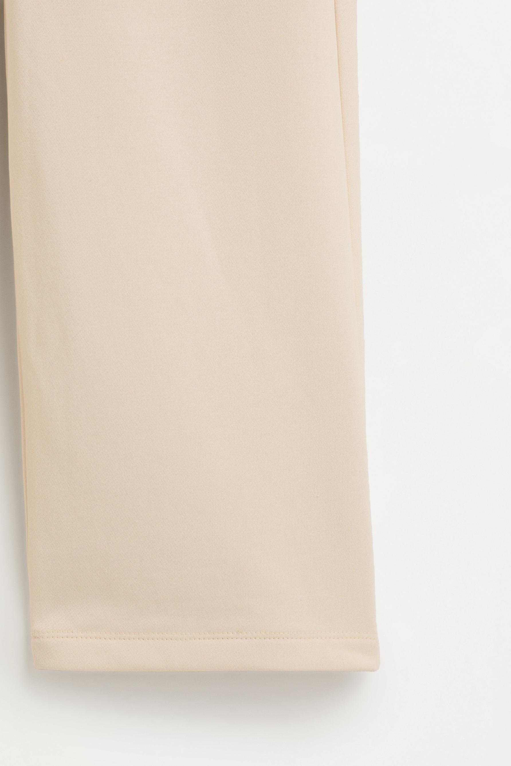 Wide-leg plush trousers — ECRU