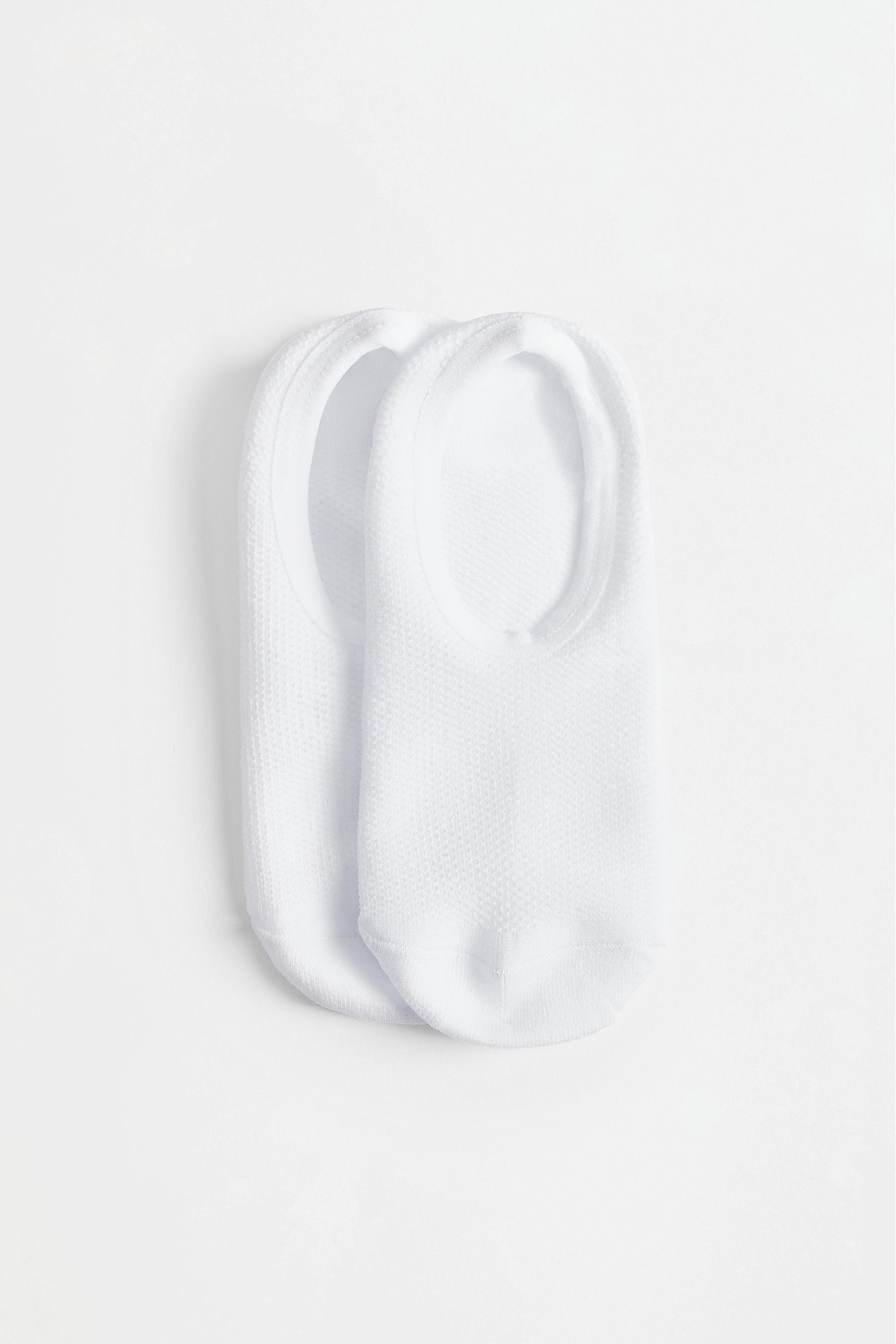 No-Show Socks (3-Pack) — WHITE