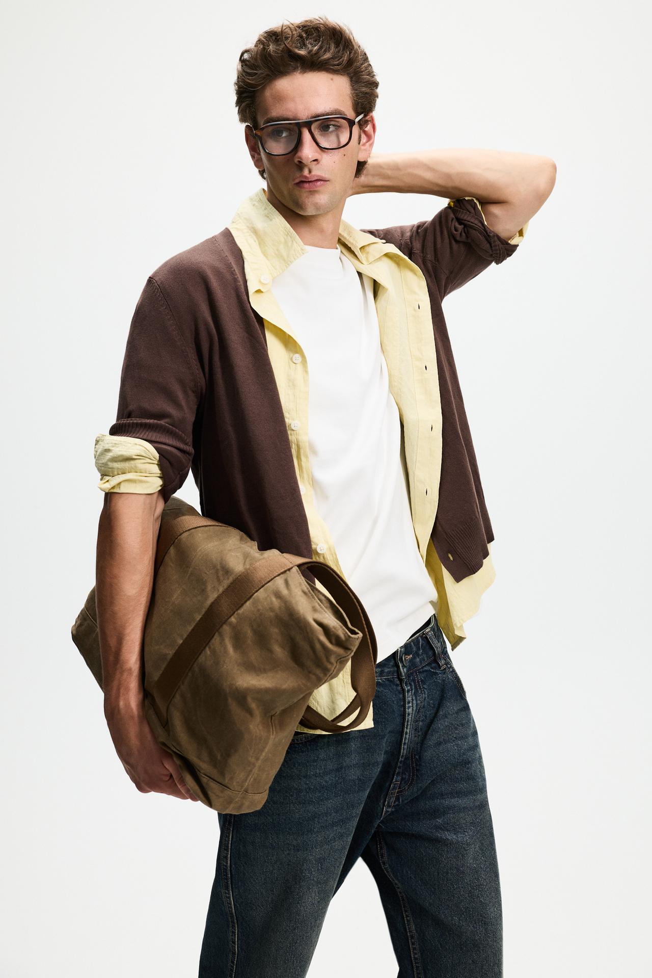 Interlock mock neck T-shirt — OFF WHITE