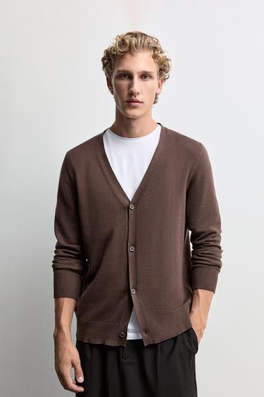 Basic cardigan — BROWN 1