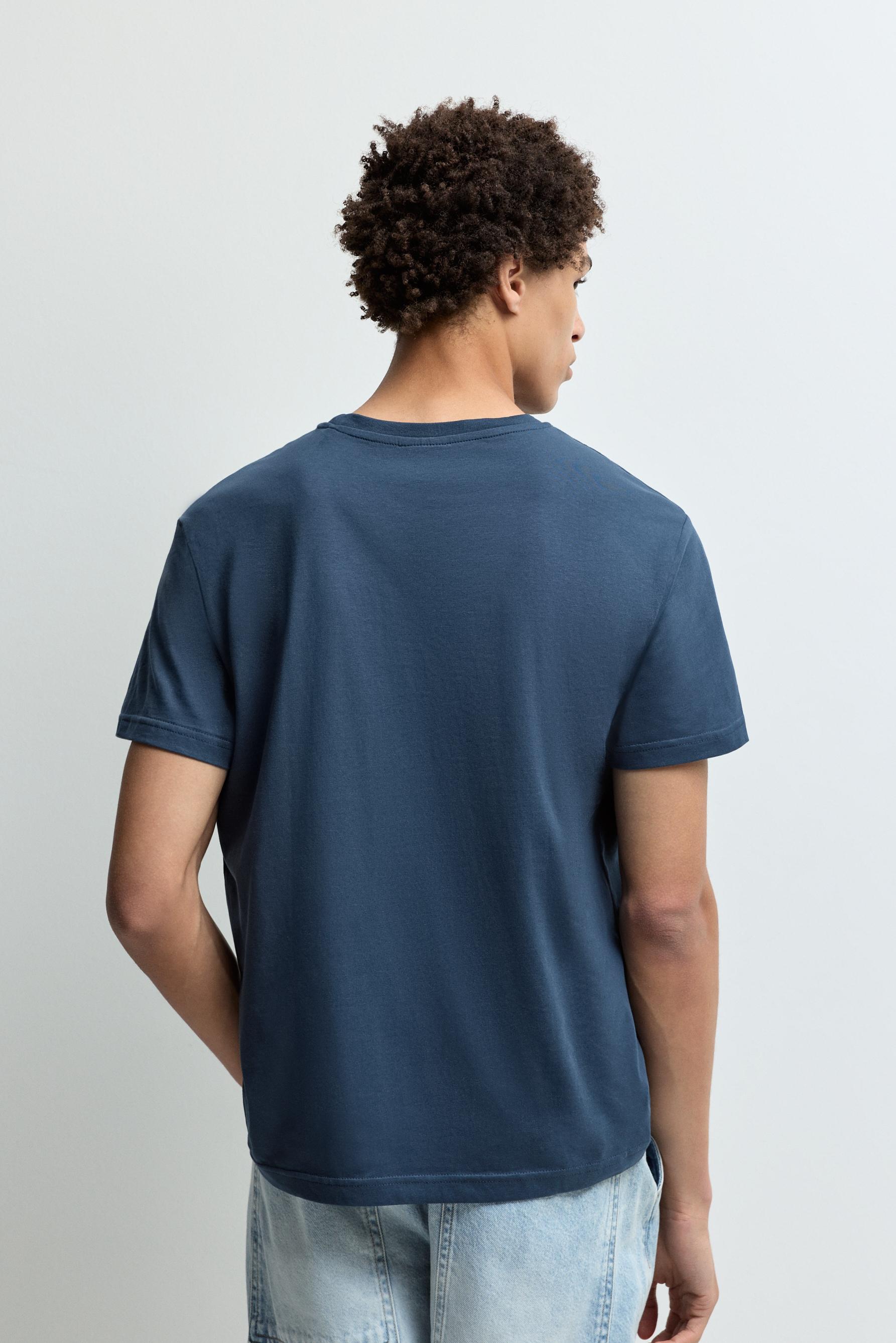 3-pack of printed T-shirts — FADED BLUE