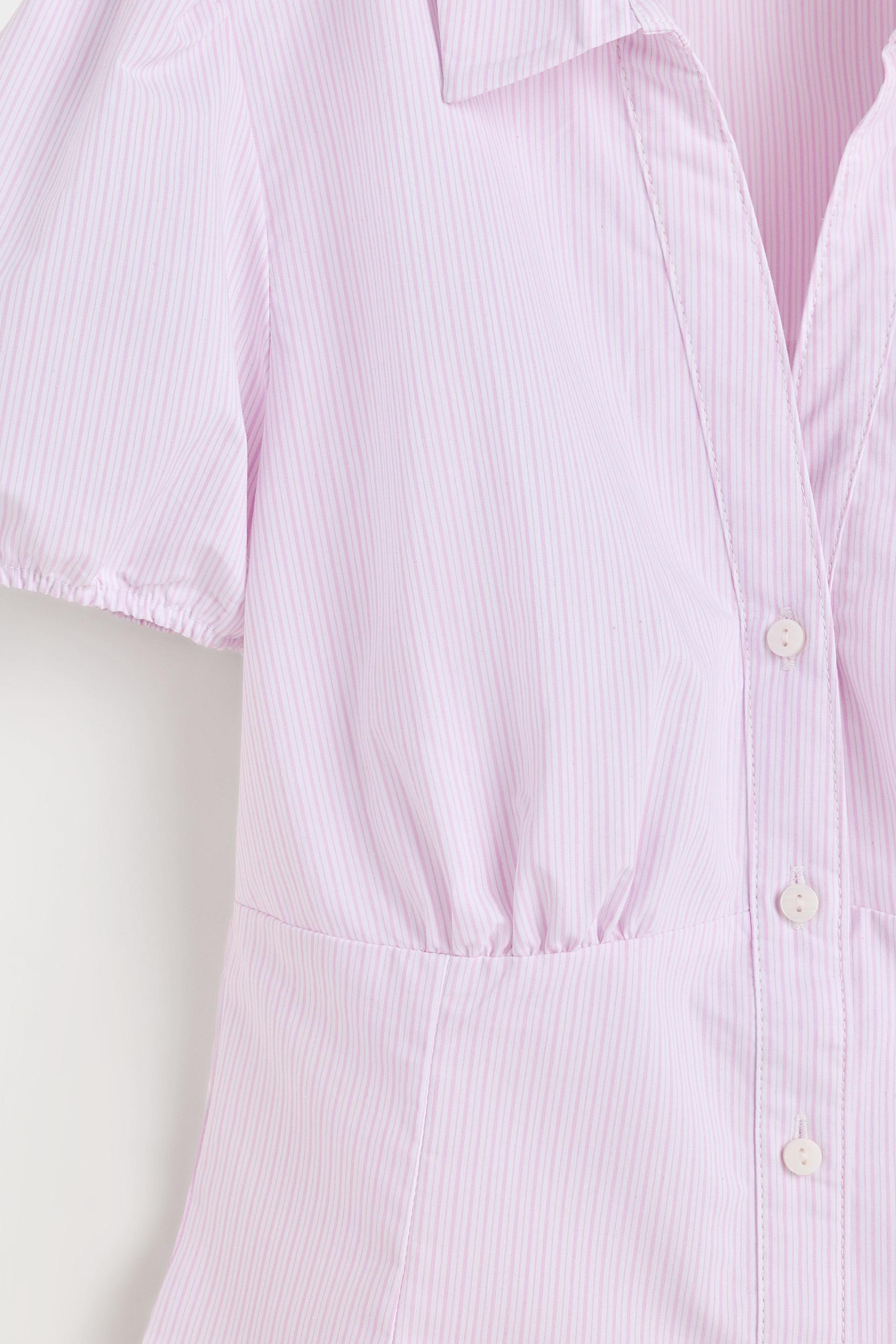 Poplin shirt — PINK/WHITE