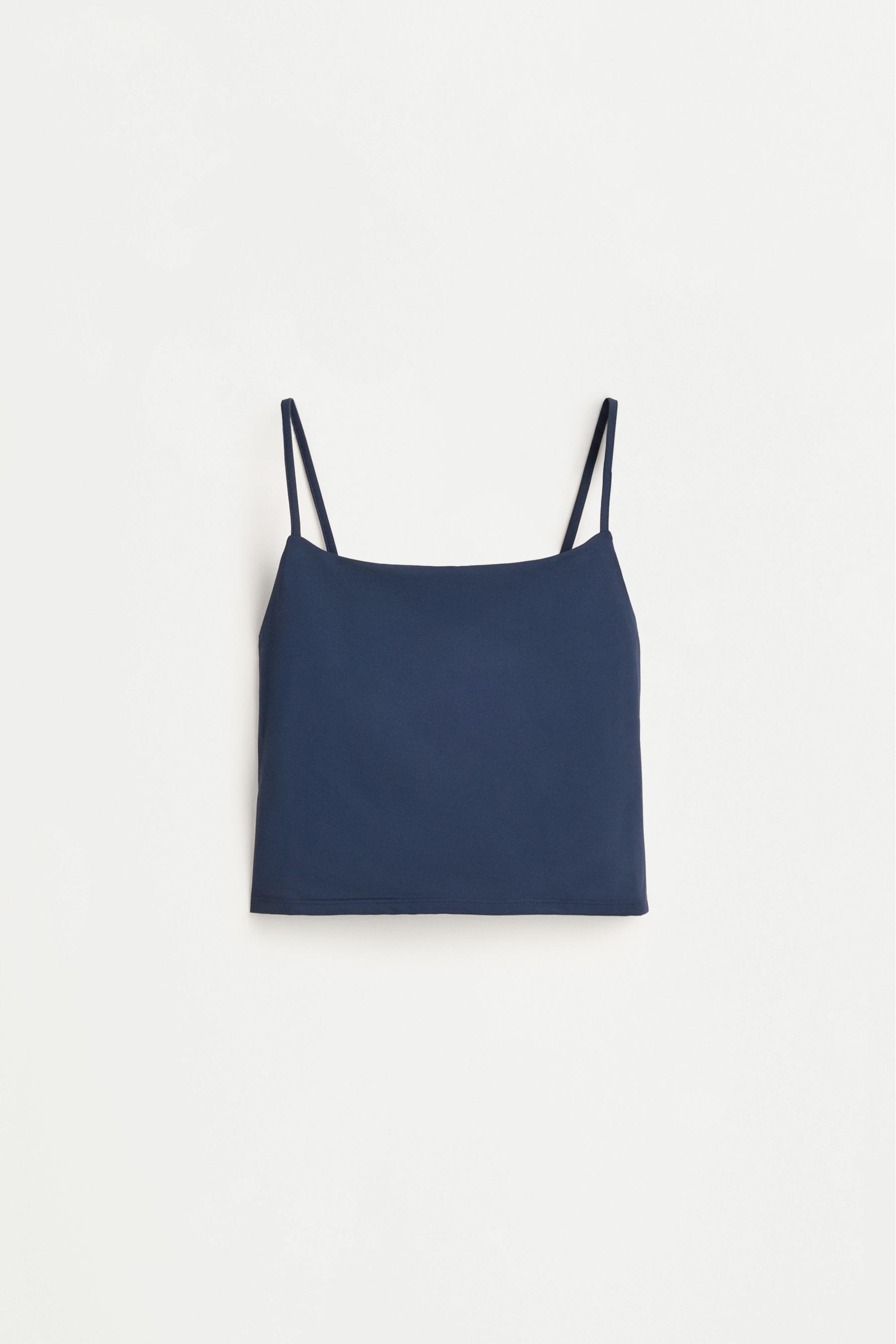 Polyamide strap top — NAVY