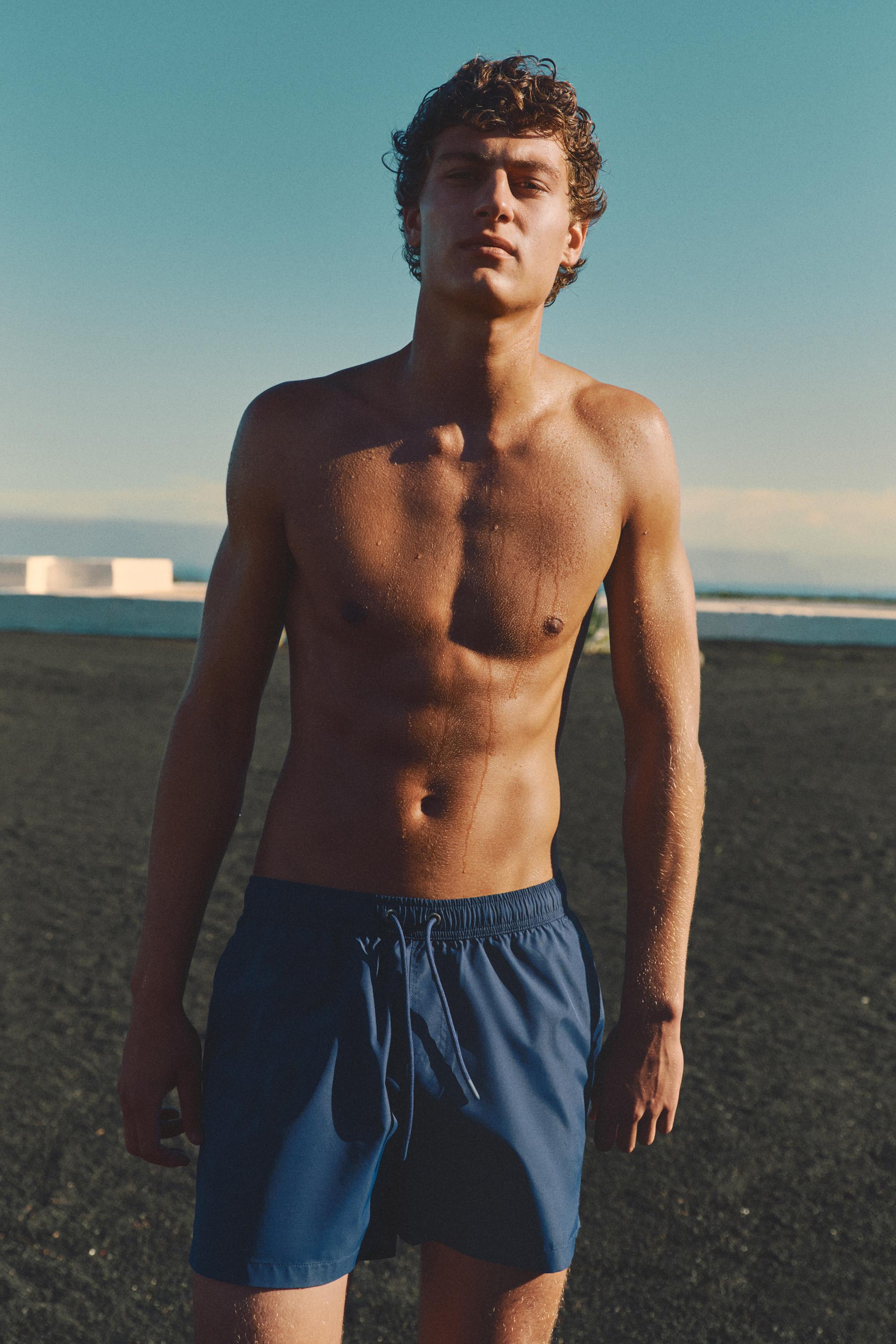 Basic regular fit swim shorts — NAVY