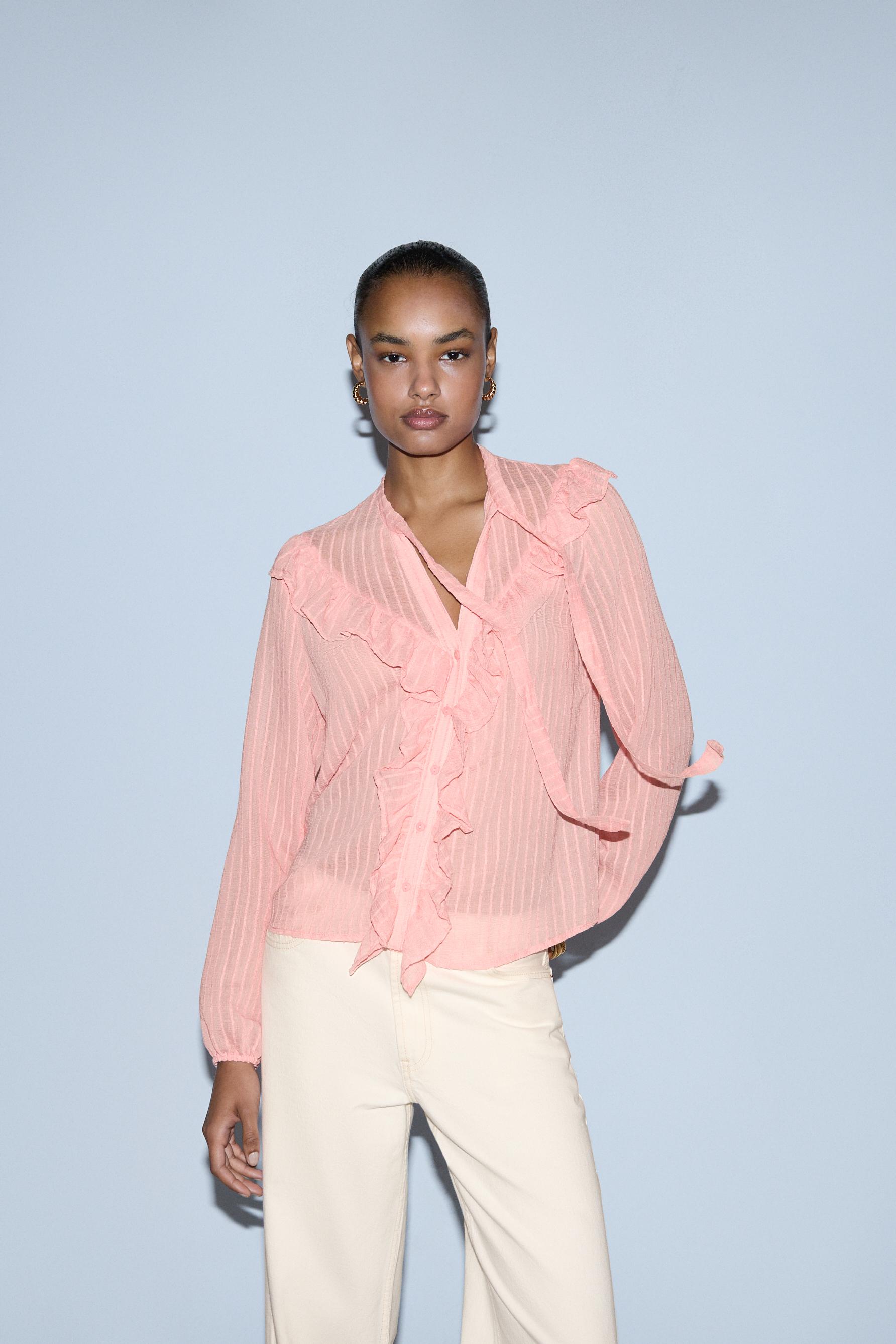 Camisa chorreras cuello tira