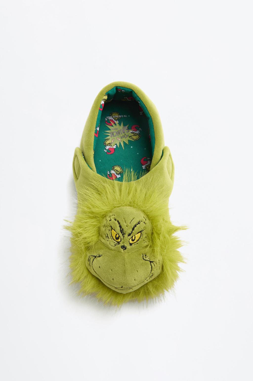 Haurrak | Grinch Gabonetako etxeko zapatila leuna