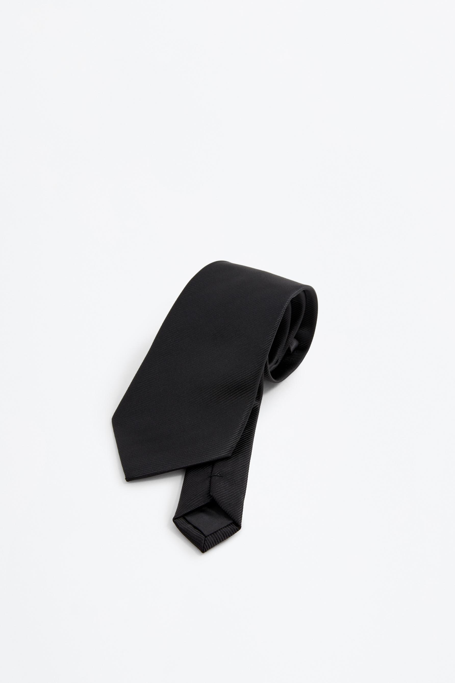 Textured tie — BLACK MARL
