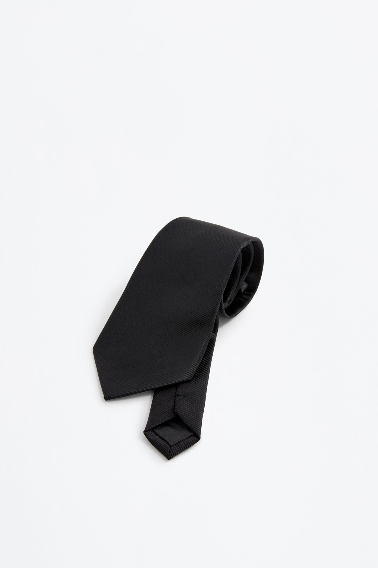 Textured tie — BLACK MARL