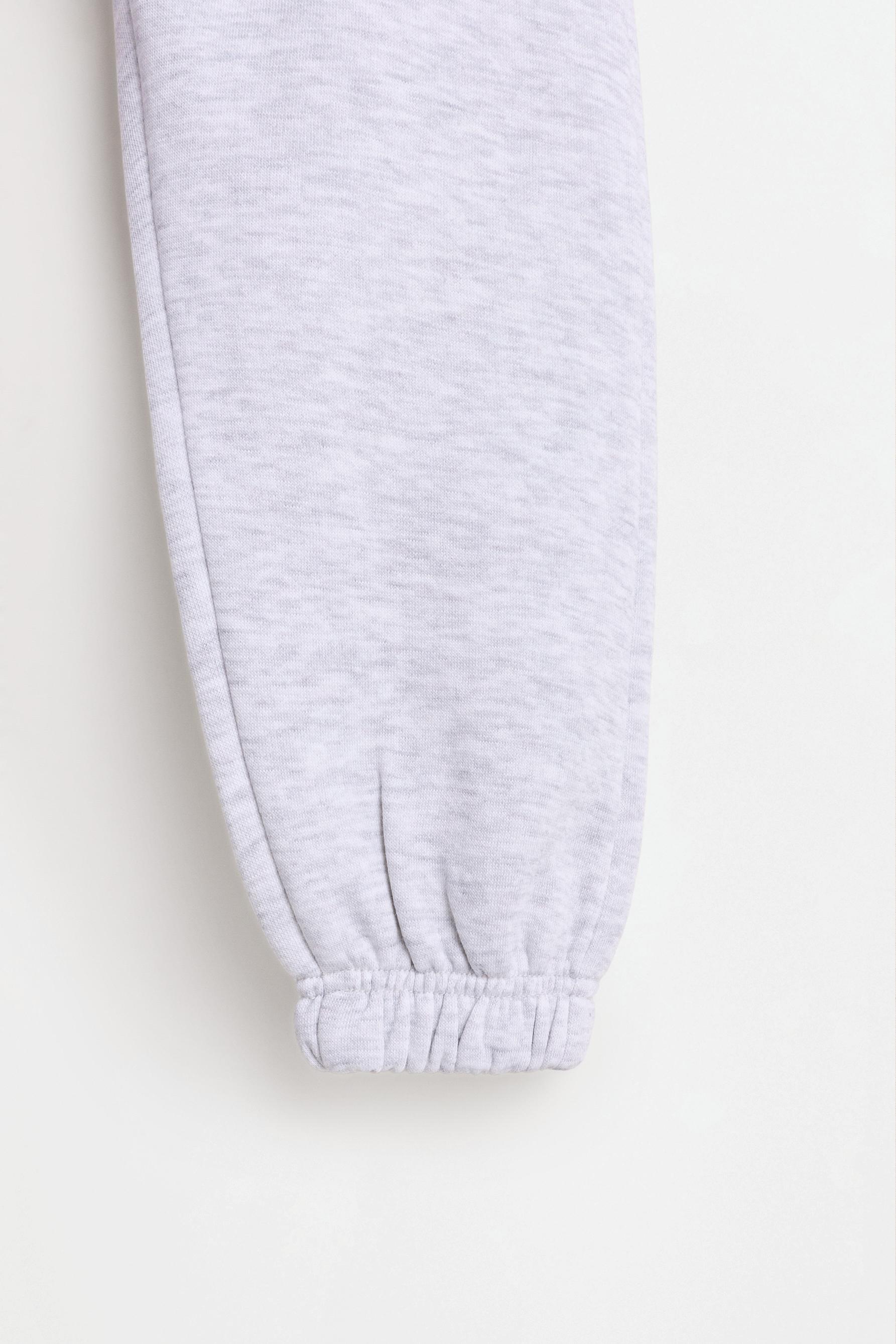 Pack of 2 plain plush trousers — PALE GREY