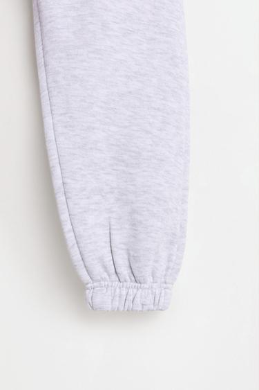 Pack of 2 plain plush trousers — PALE GREY 5