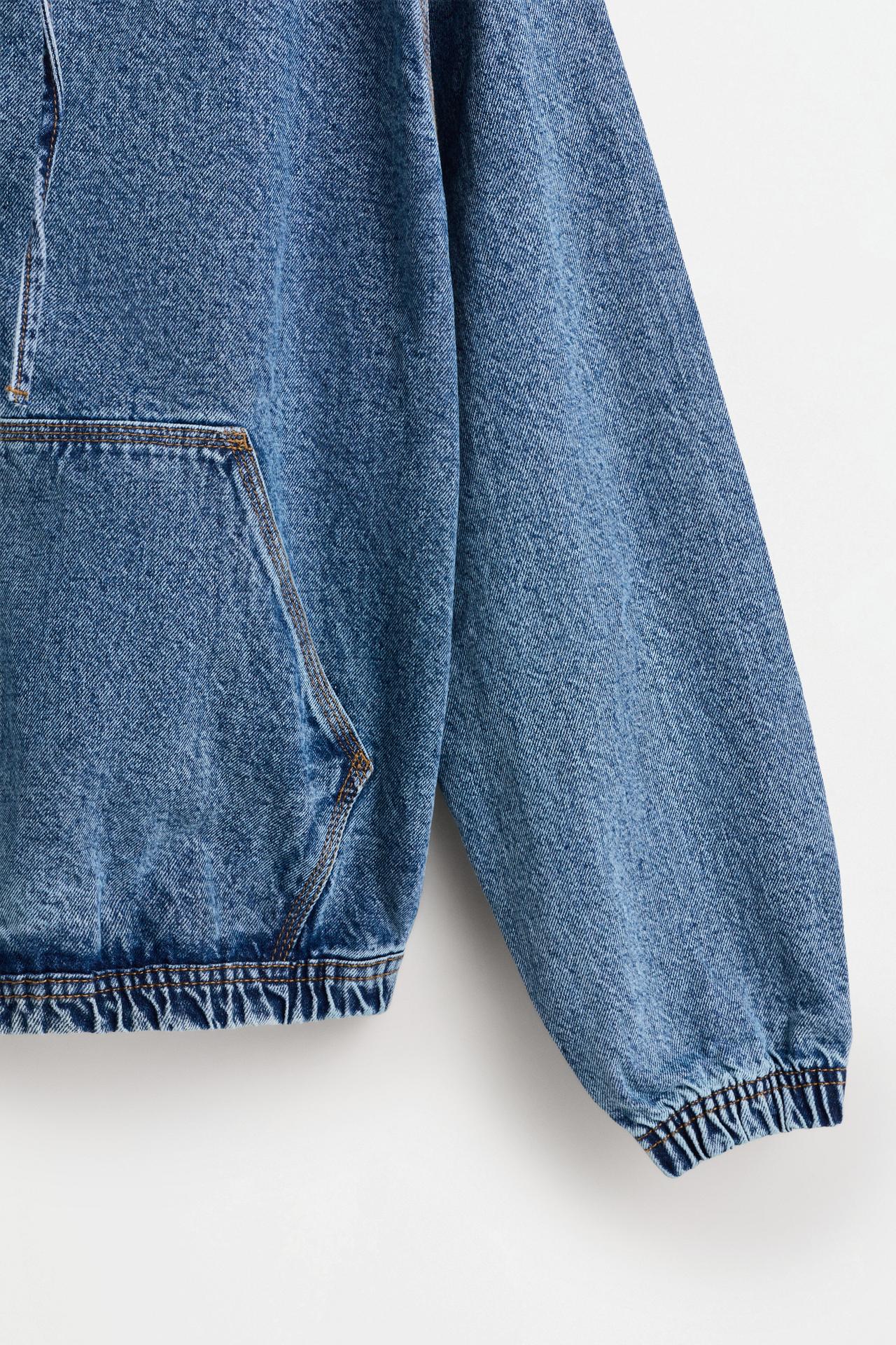 Hooded denim jacket — INDIGO