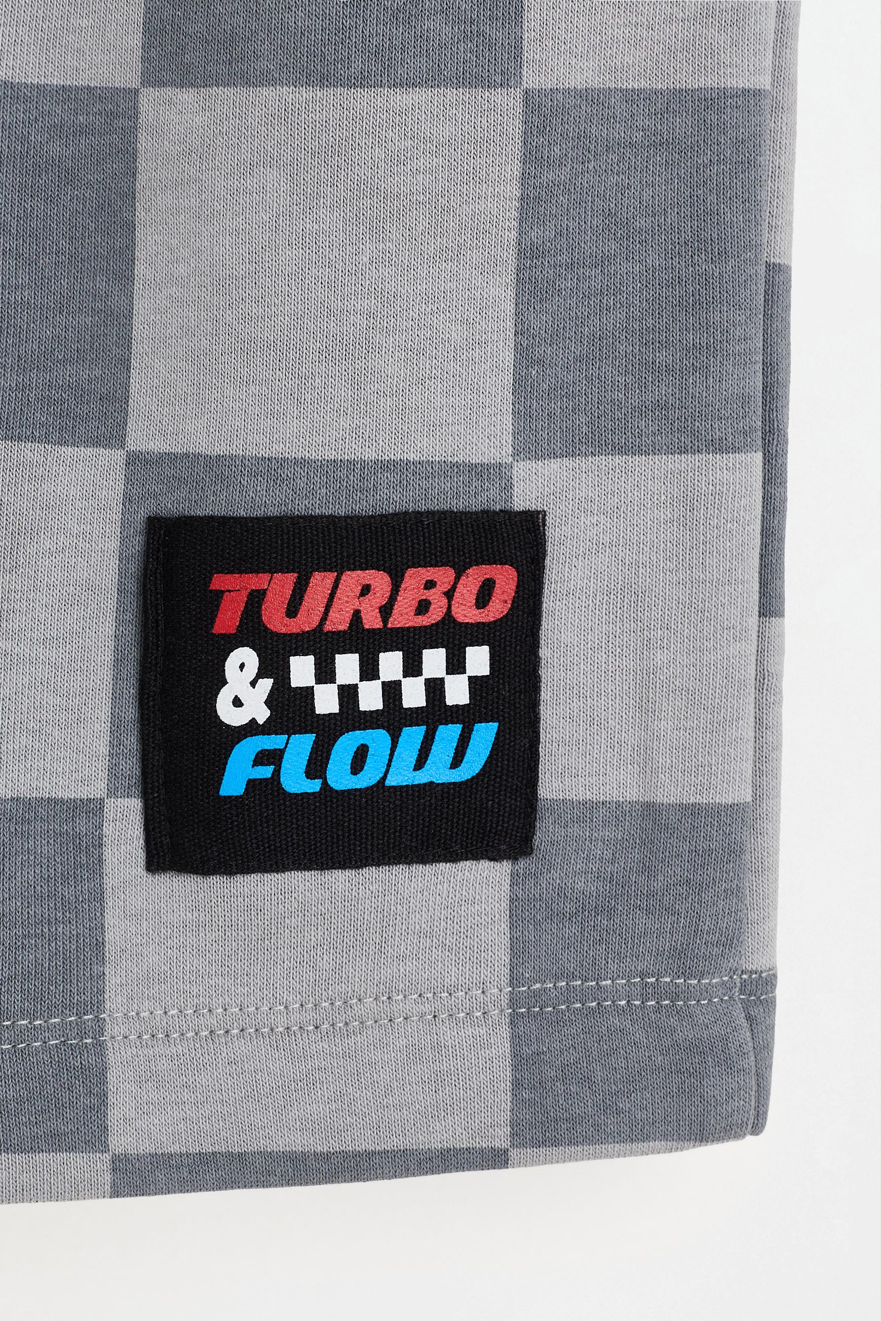 Checked jogger Bermuda shorts — CHARCOAL GREY