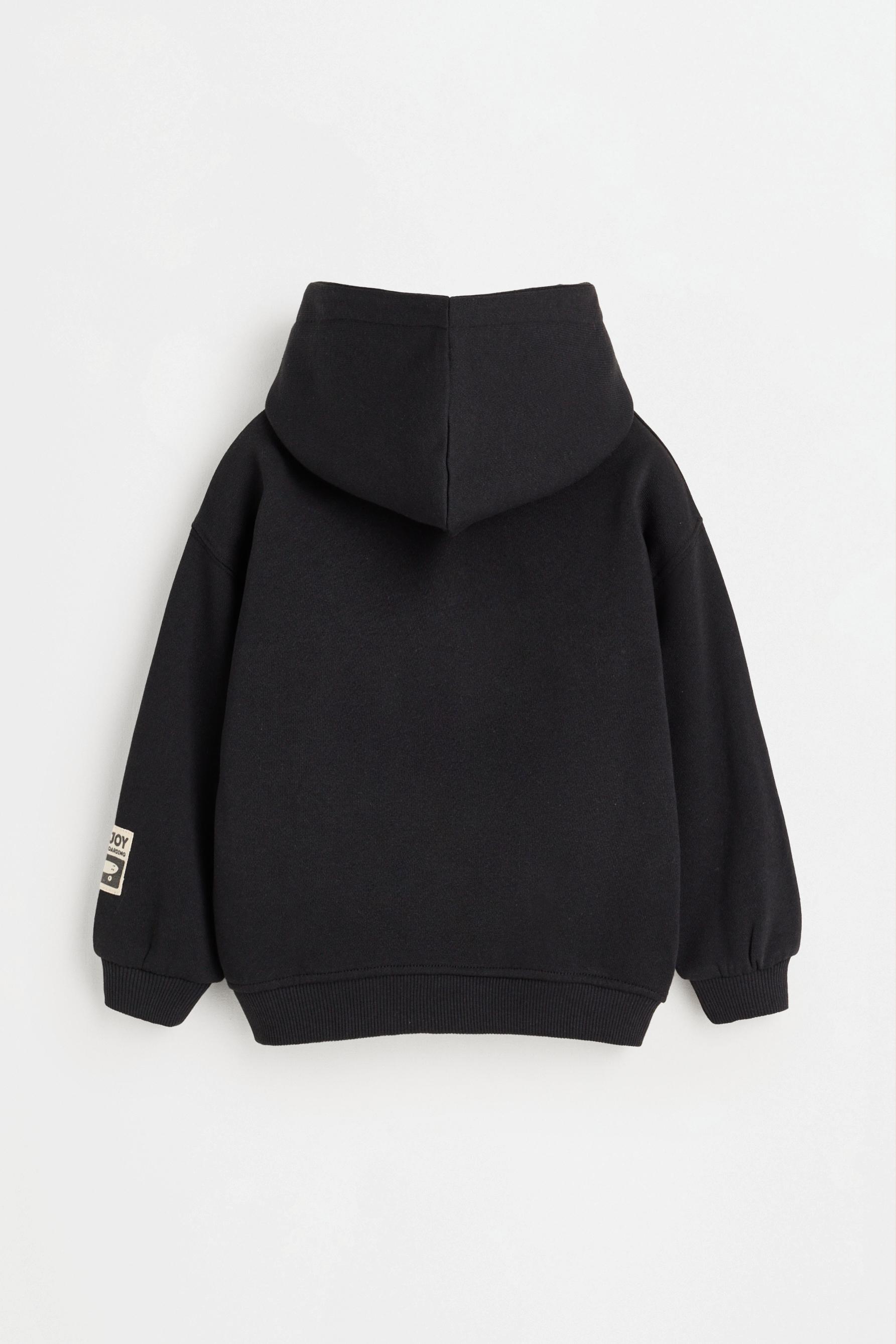 Raised print hoodie — MEDIUM GREY