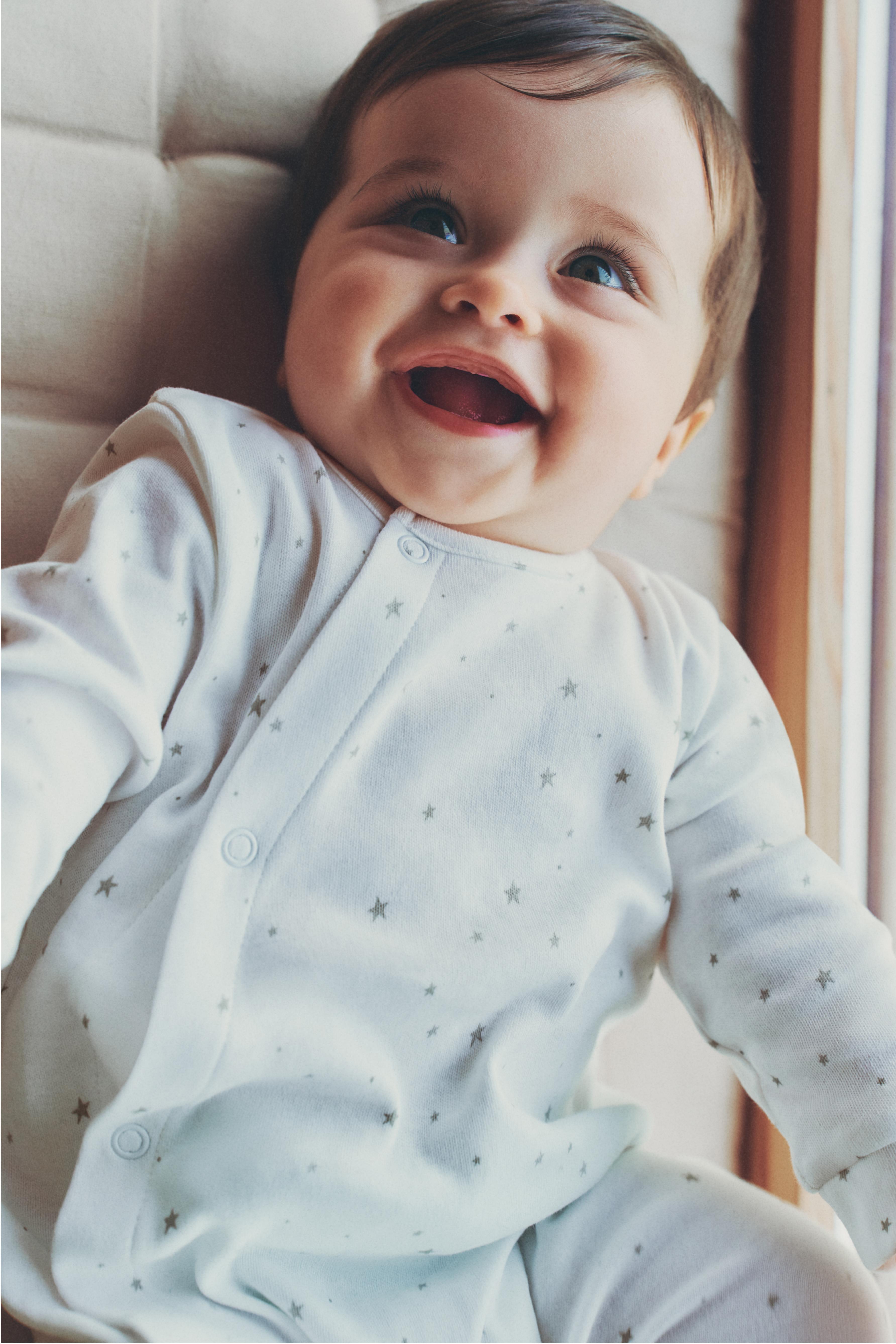 Printed interlock sleepsuit — MINK