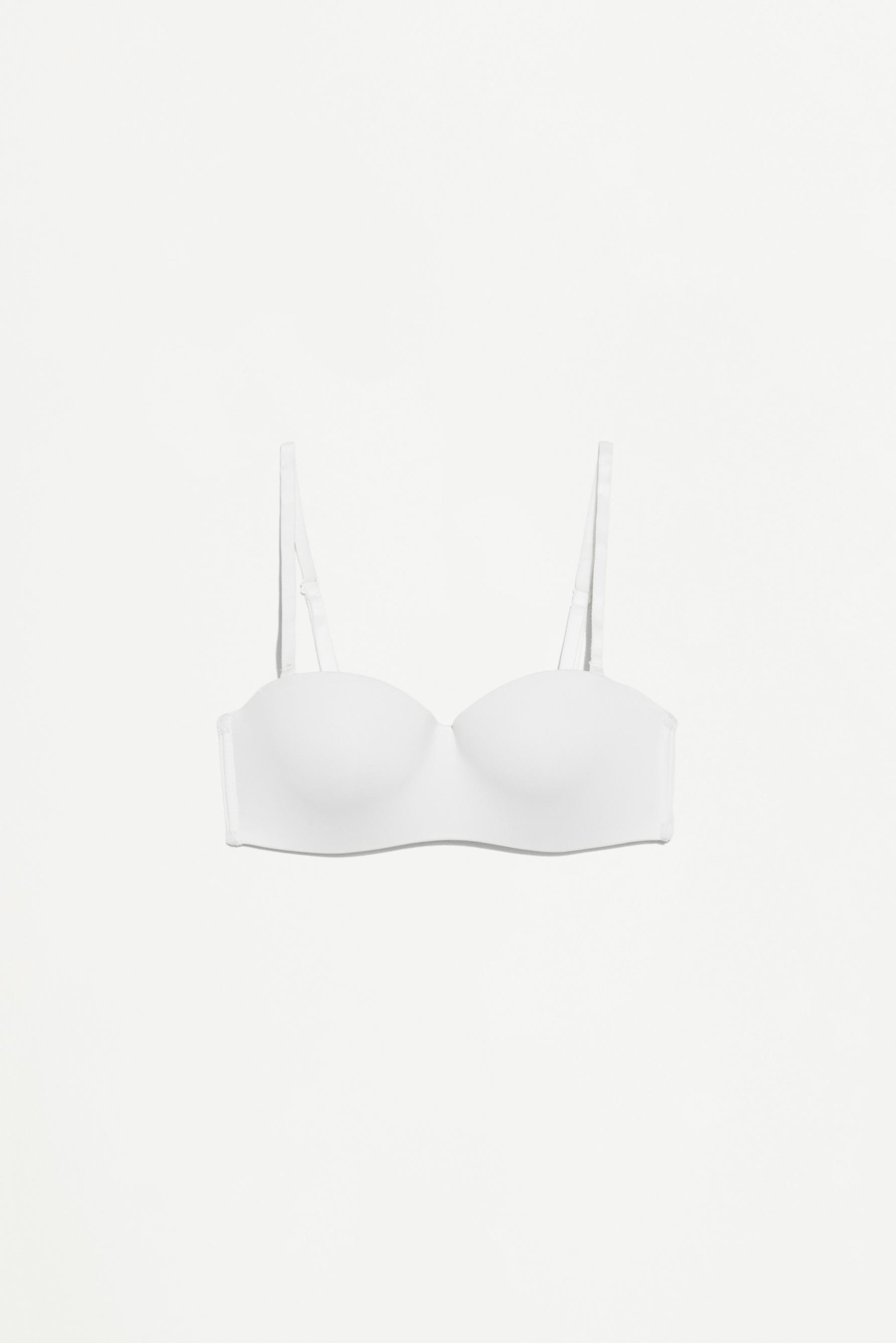 Pre-shaped bandeau bra — WHITE