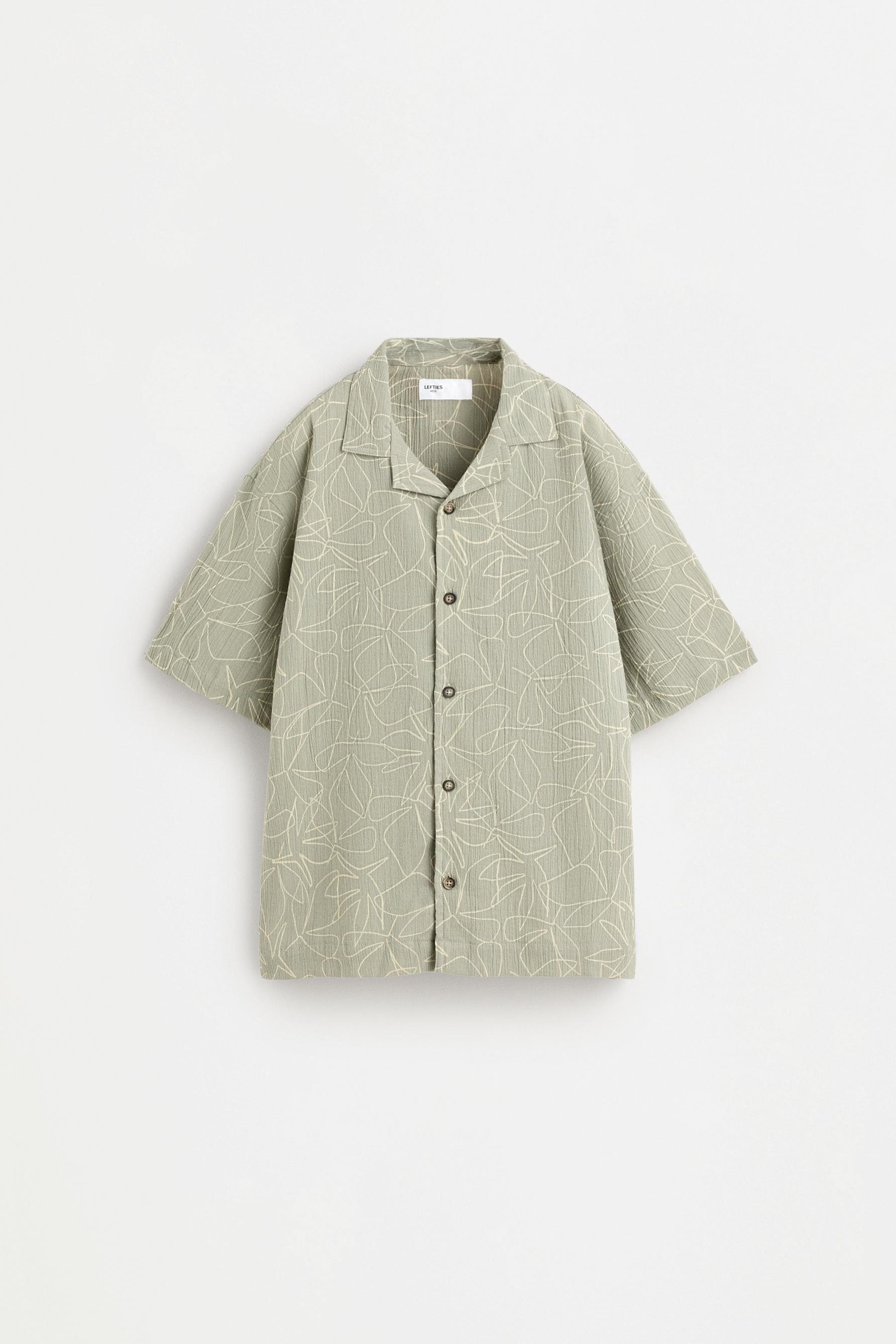 Printed resort shirt — KHAKI