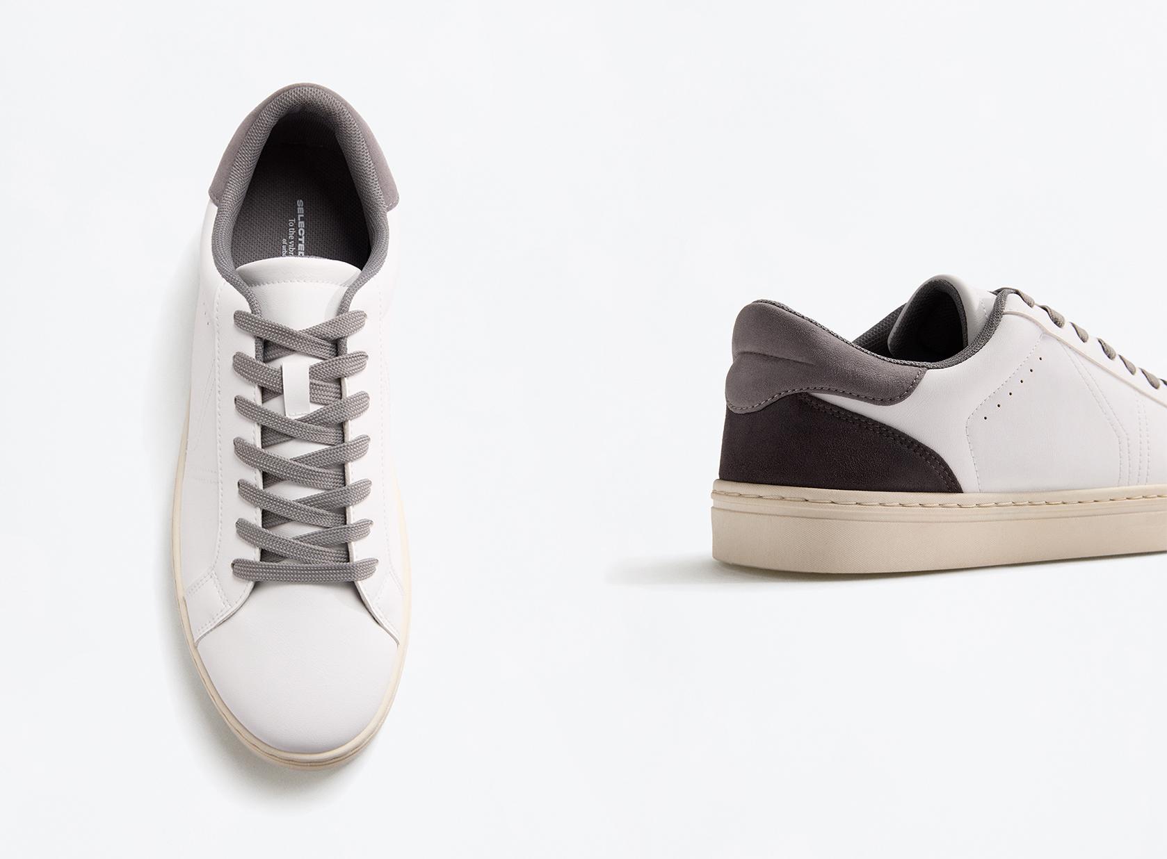 Contrast sneakers — WHITE
