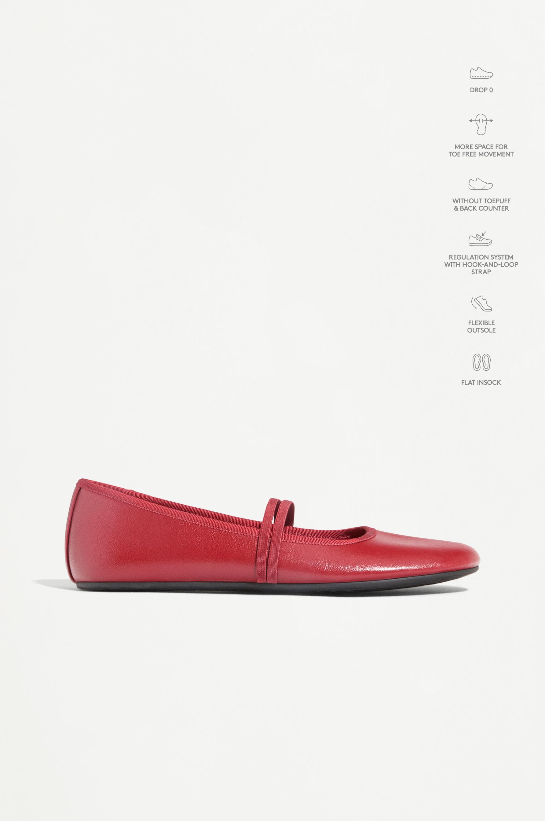 Barefoot ballerina flat — RED