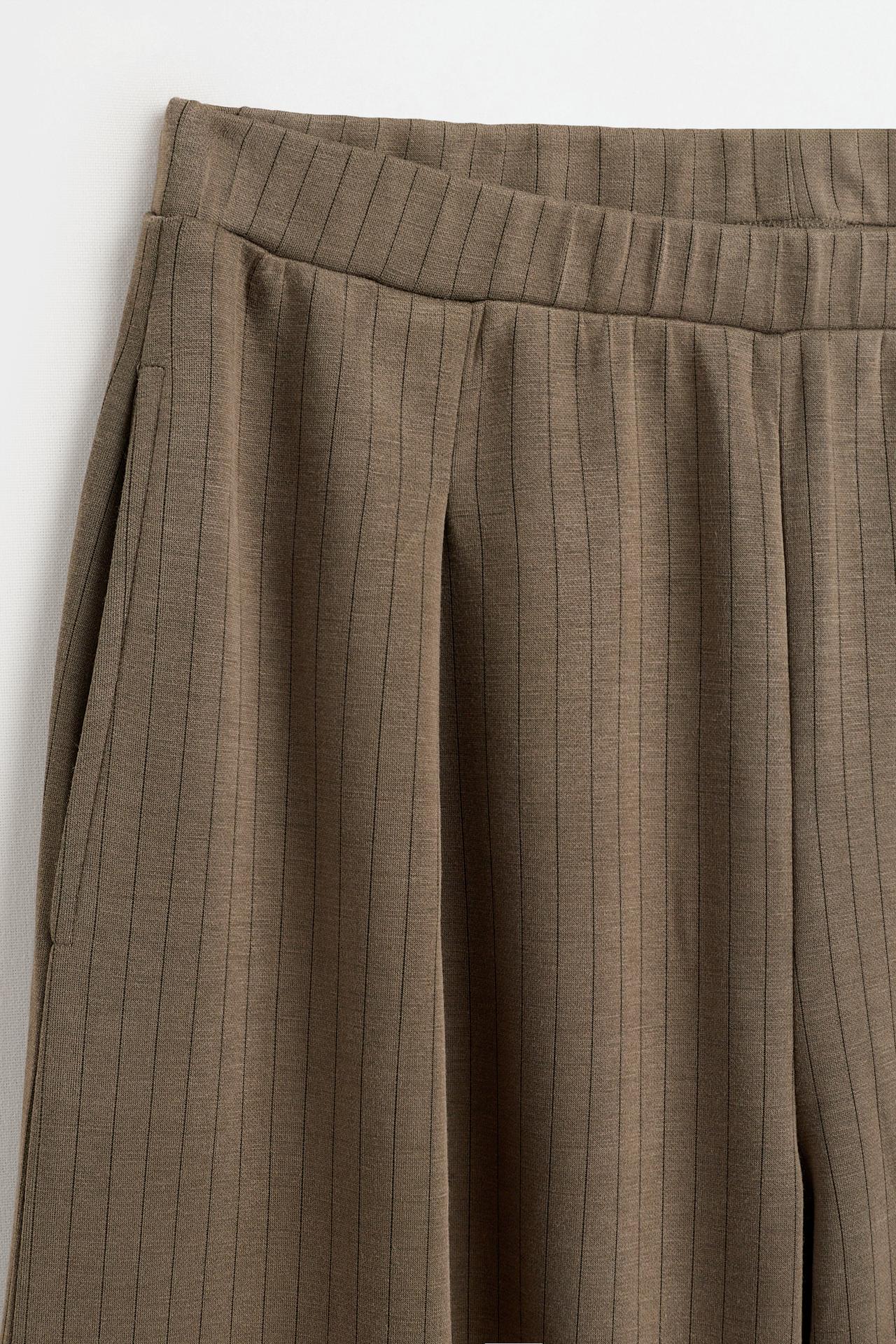 Flowing wide-leg trousers — DARK KHAKI