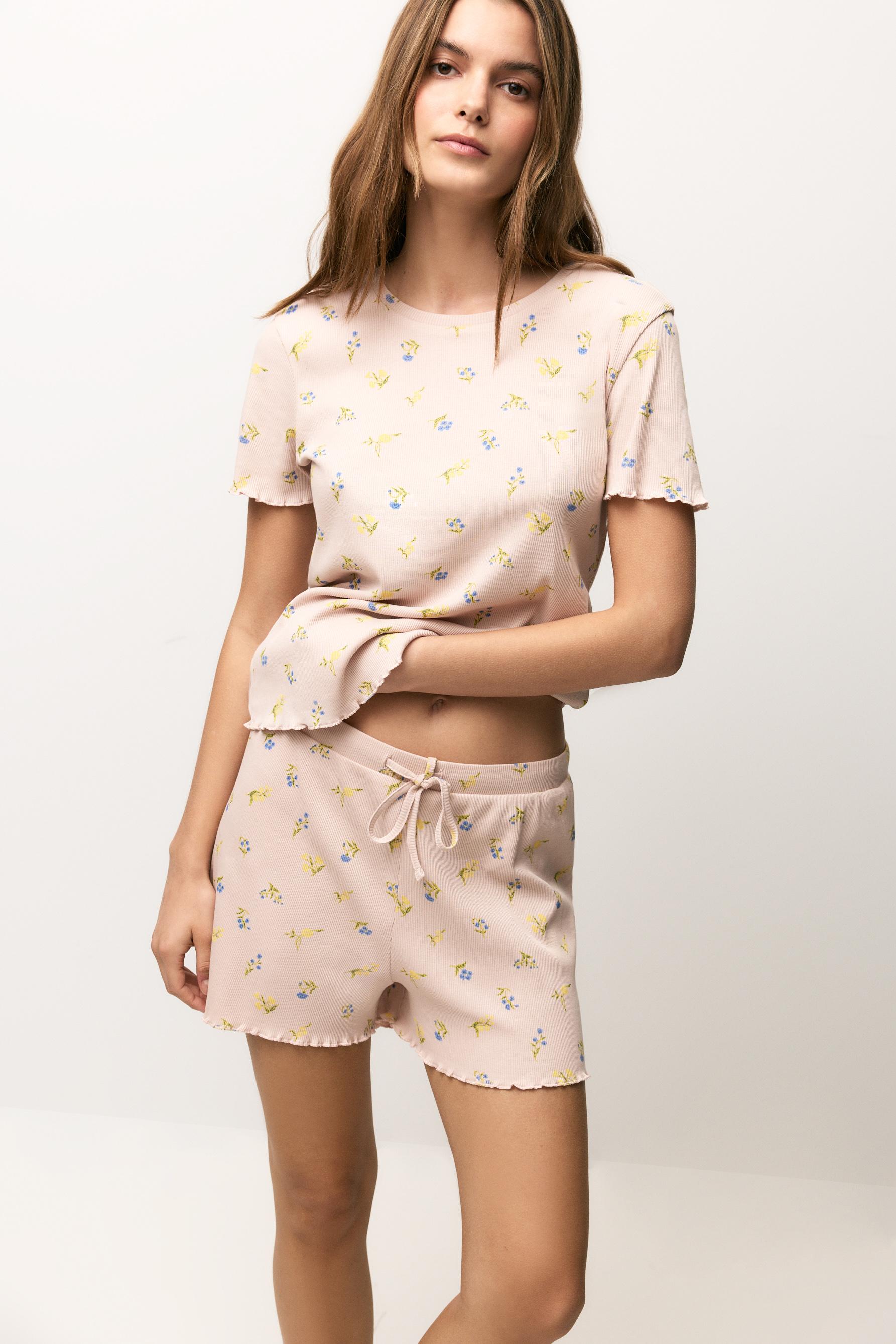Short printed pyjamas — PINK (alternate view)