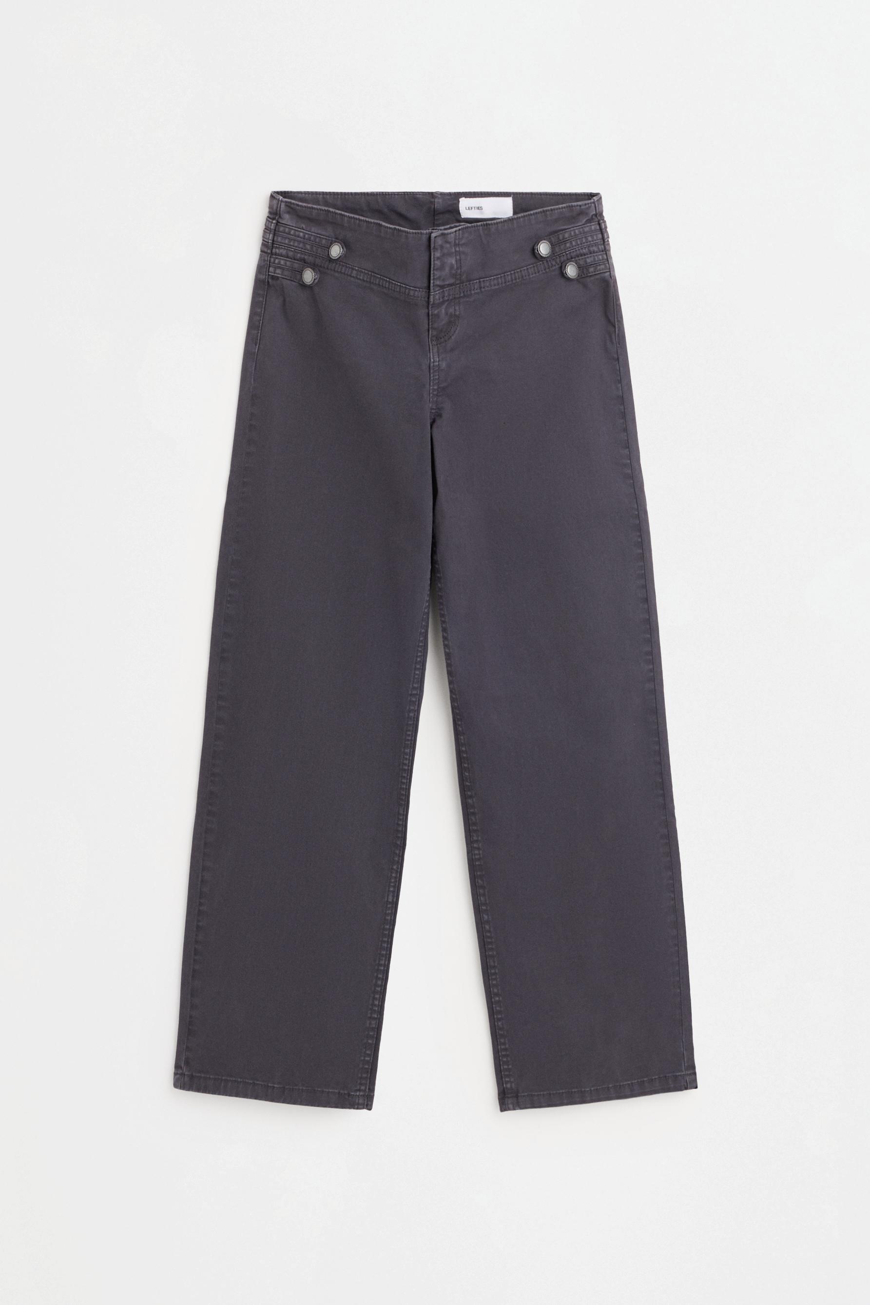 Jeans straight efecto alamares