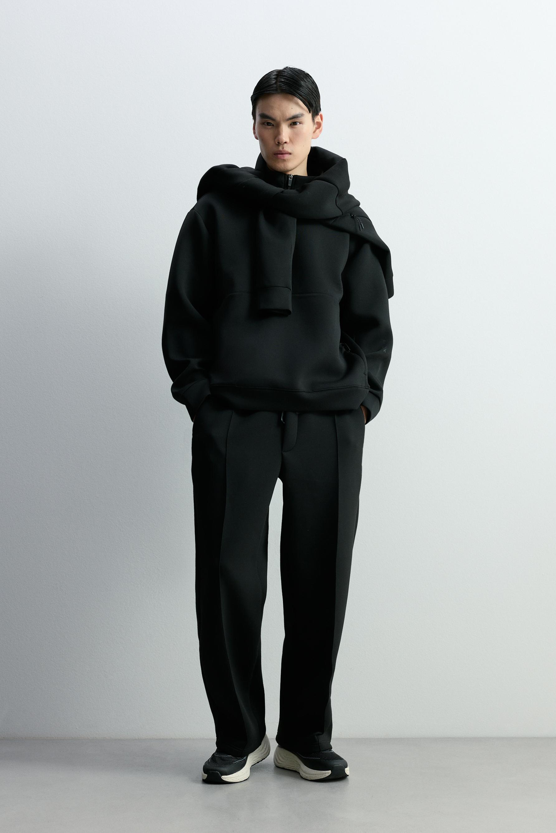 X-365 neoprene-effect half-zip sweatshirt - Balloon - Jeans