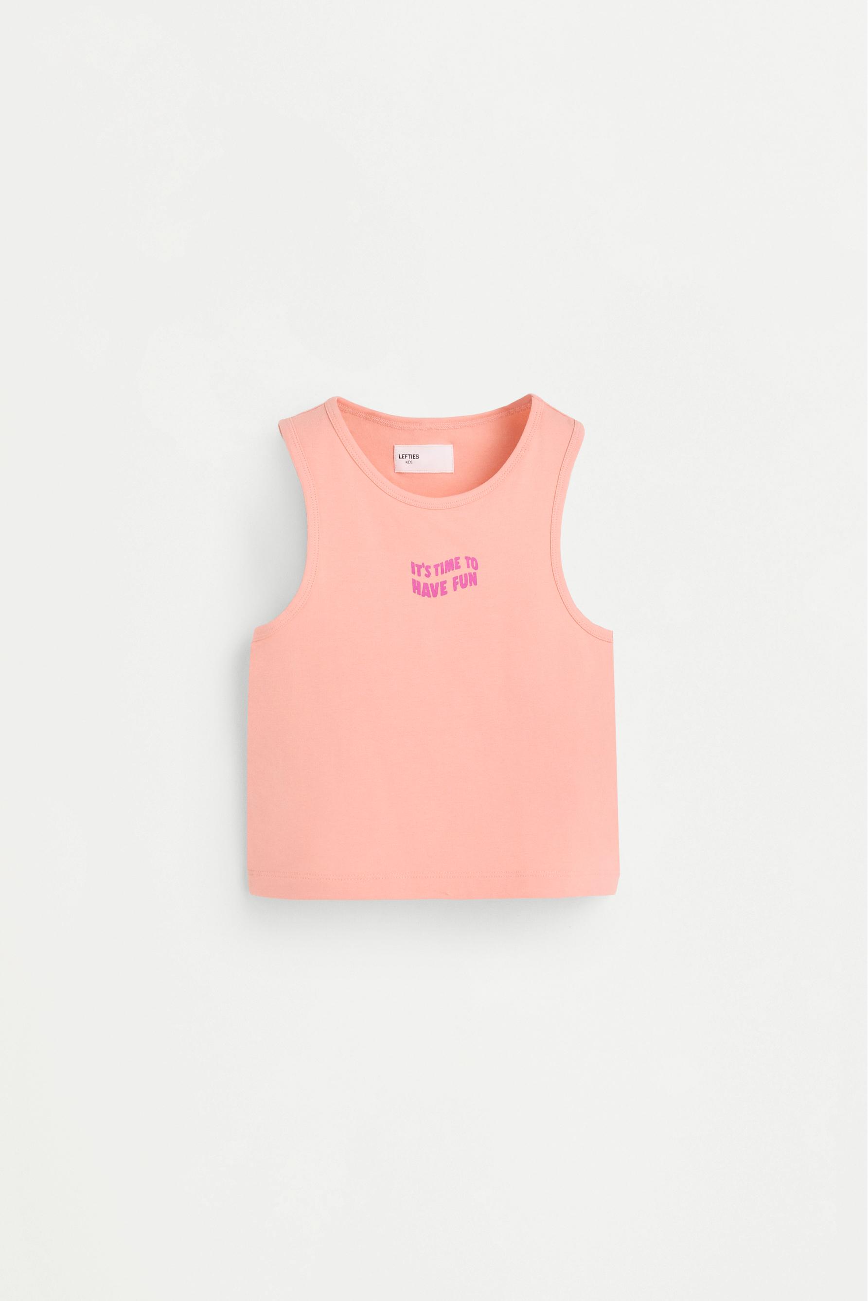 Text top and shorts set — TANGERINE