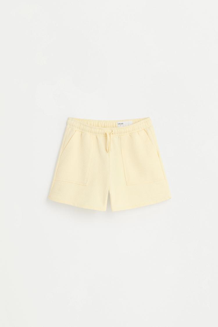 Seersucker shorts — YELLOW
