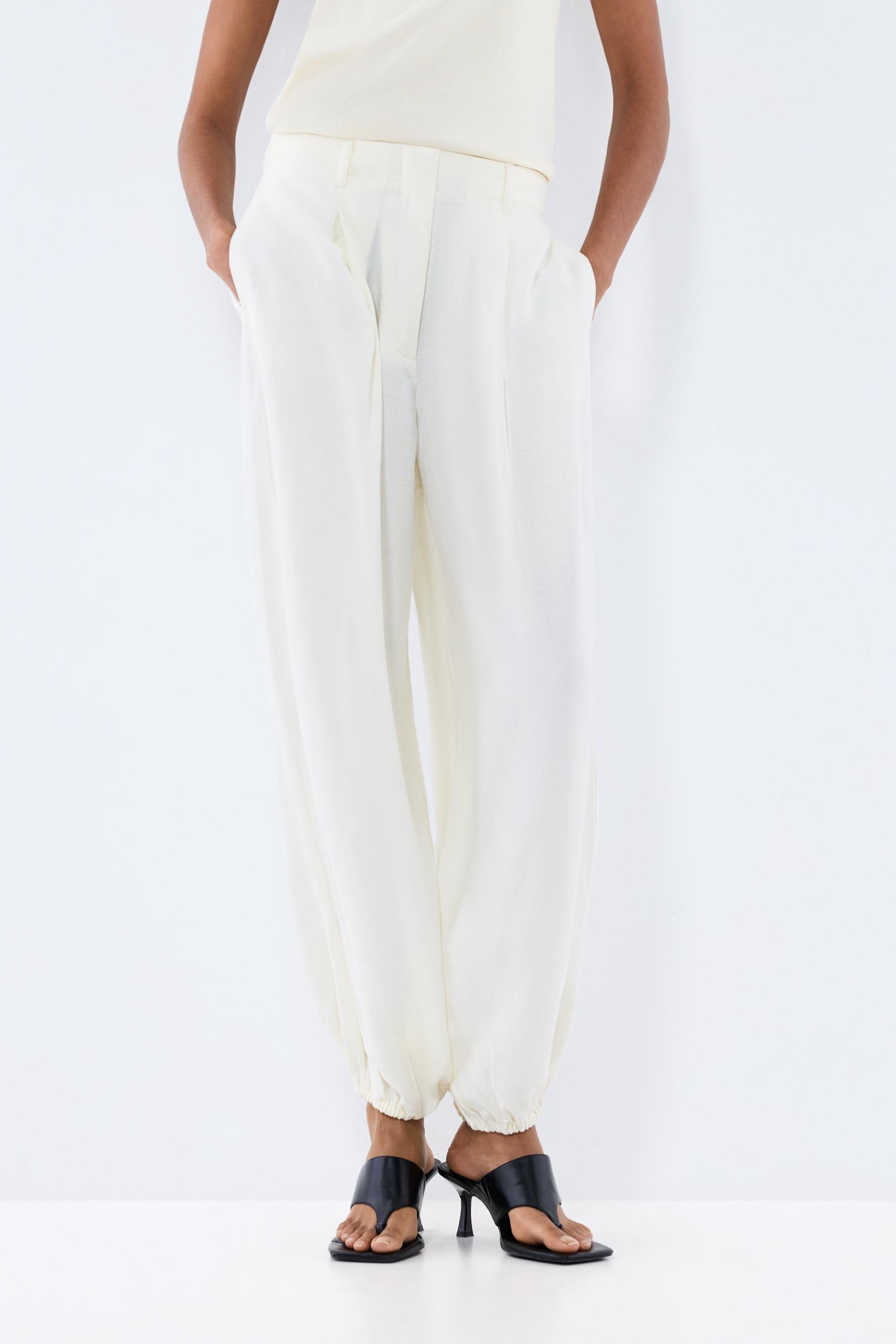 Rustic sarouel trousers — OFF WHITE