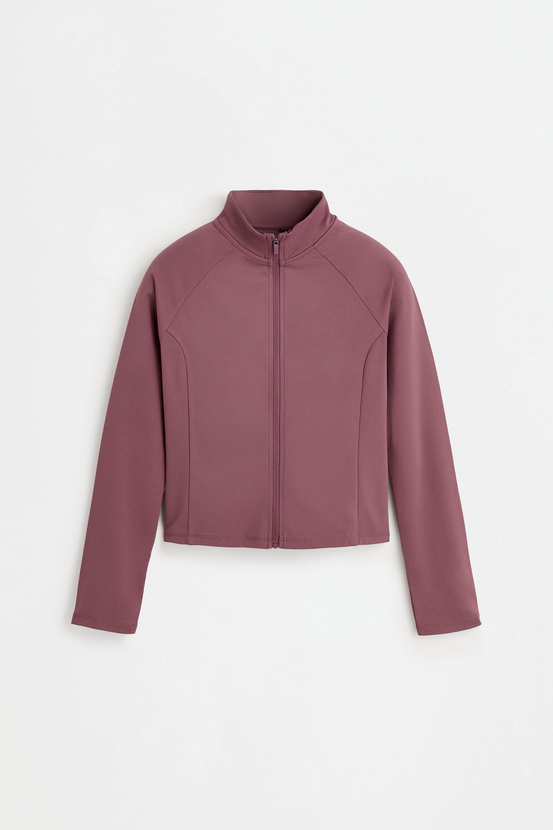 Zip-up sports jacket — BURGUNDY