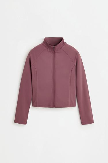 Zip-up sports jacket — BURGUNDY 1