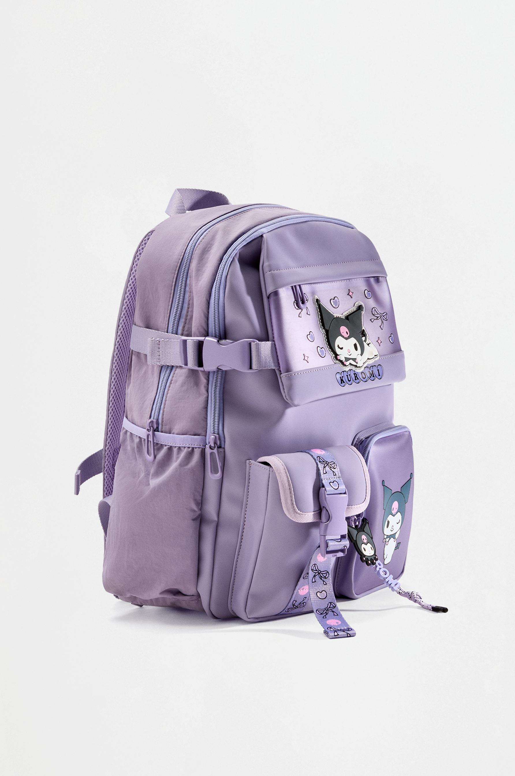 Kuromi ©SANRIO multi-pocket backpack — Tan