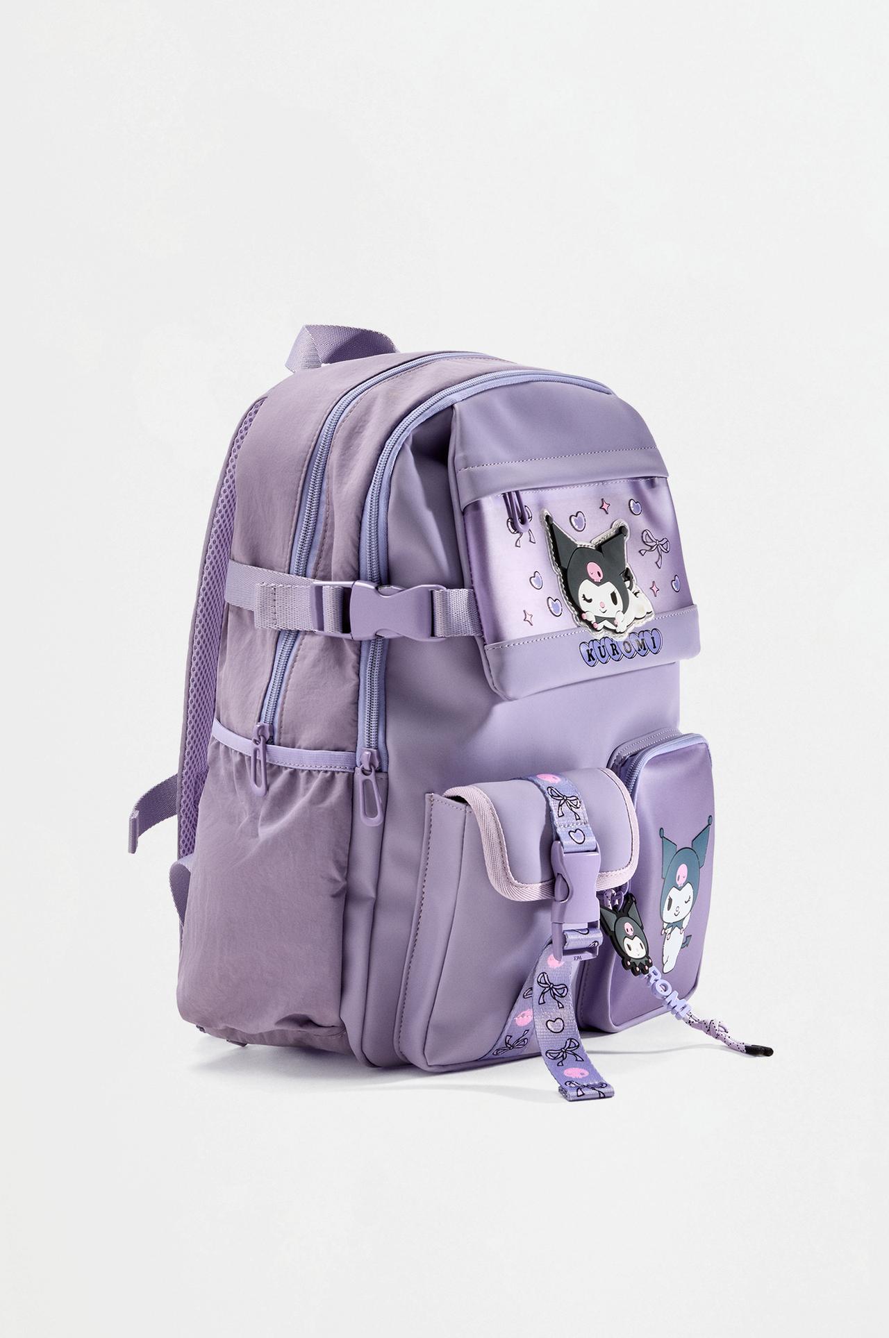Kuromi ©SANRIO multi-pocket backpack — Tan