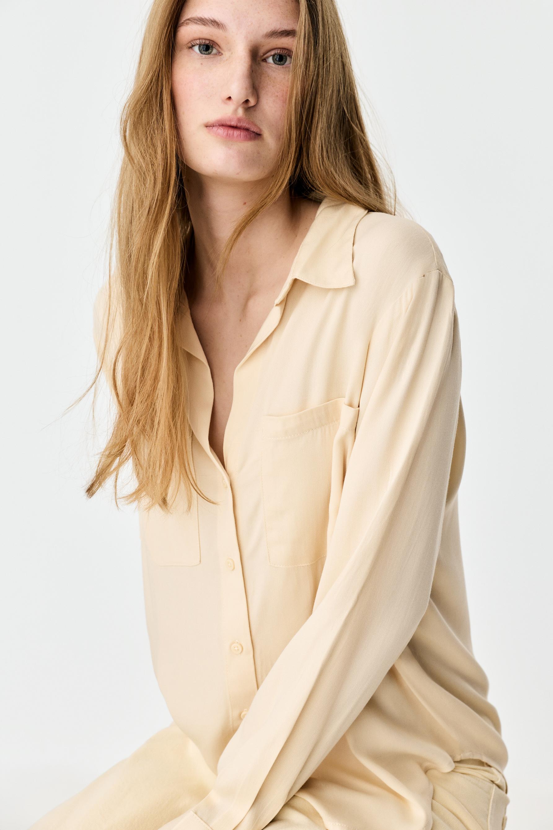 Basic henley shirt — VANILLA