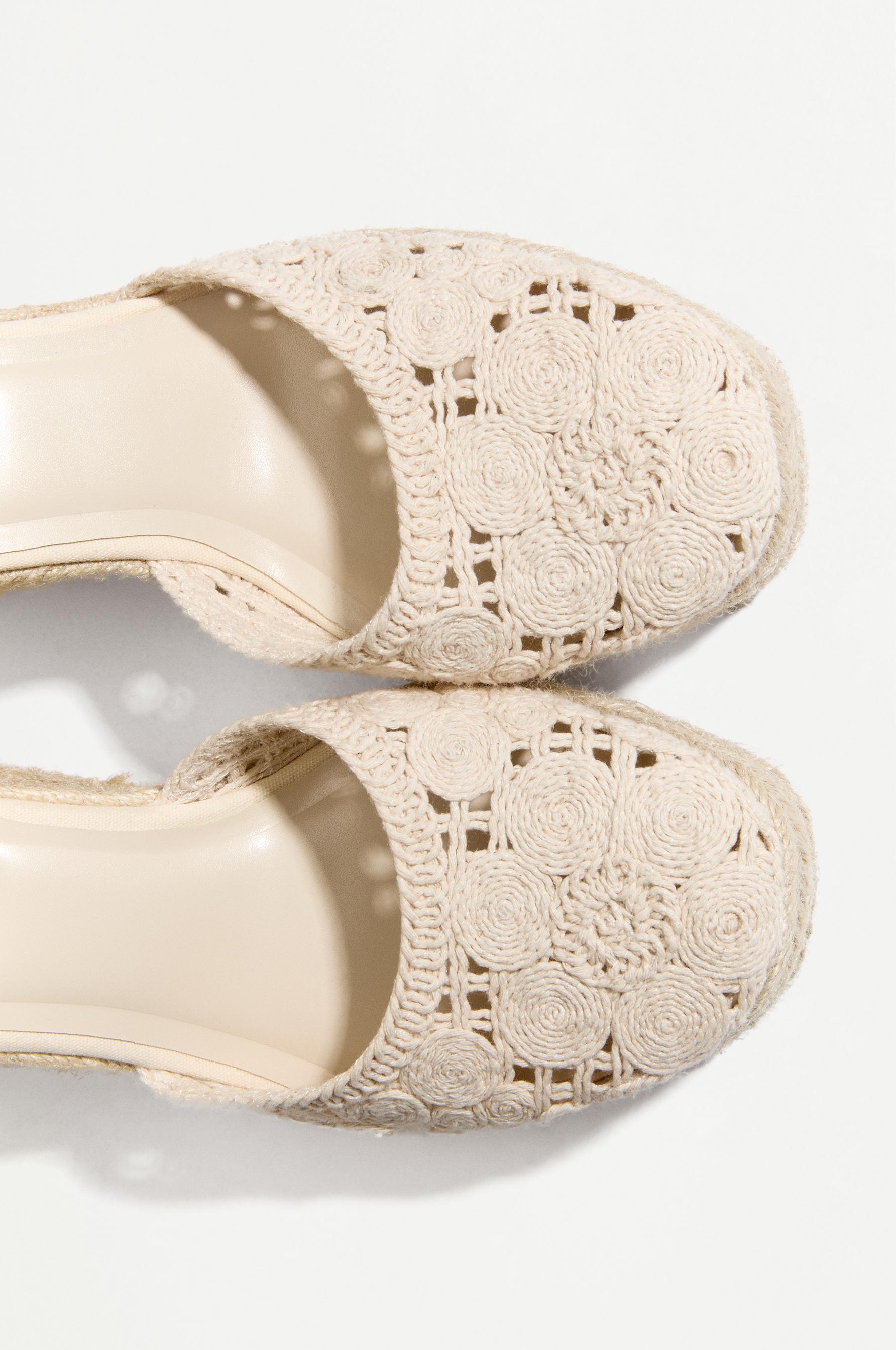 Jute wedge — BEIGE