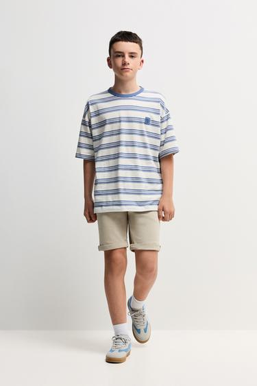 Slim comfort denim Bermuda shorts — SAND 2