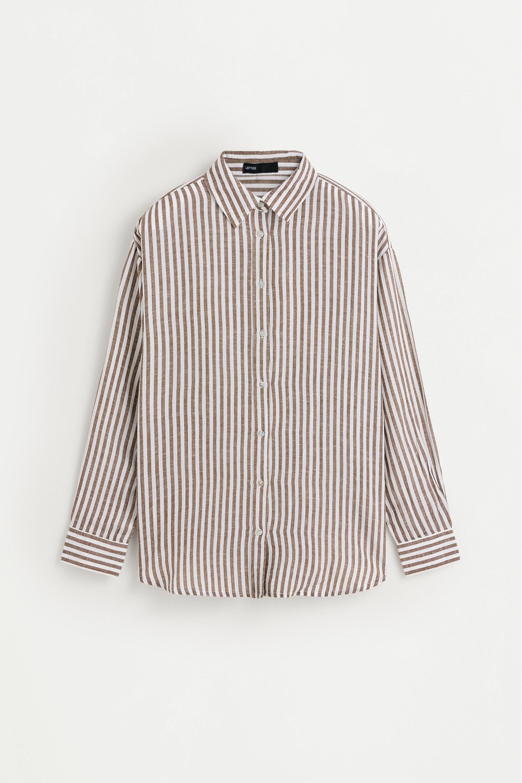 Oversize rustic shirt — BROWN