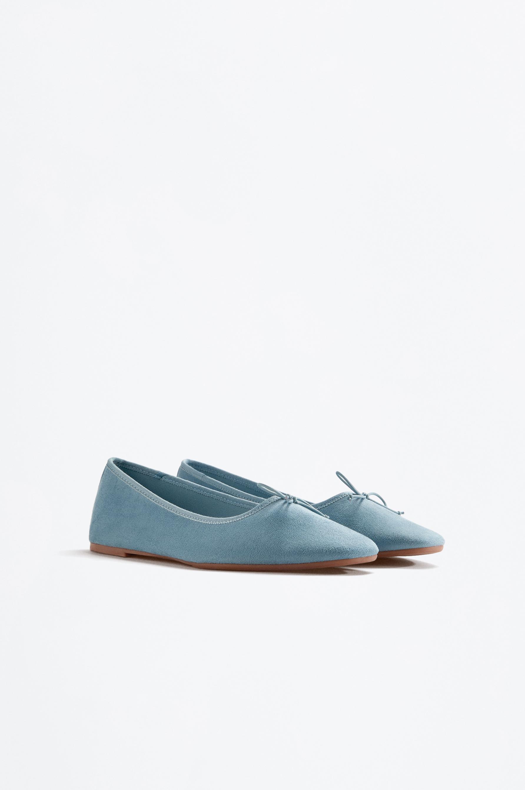 Bow ballet flat — BLUE