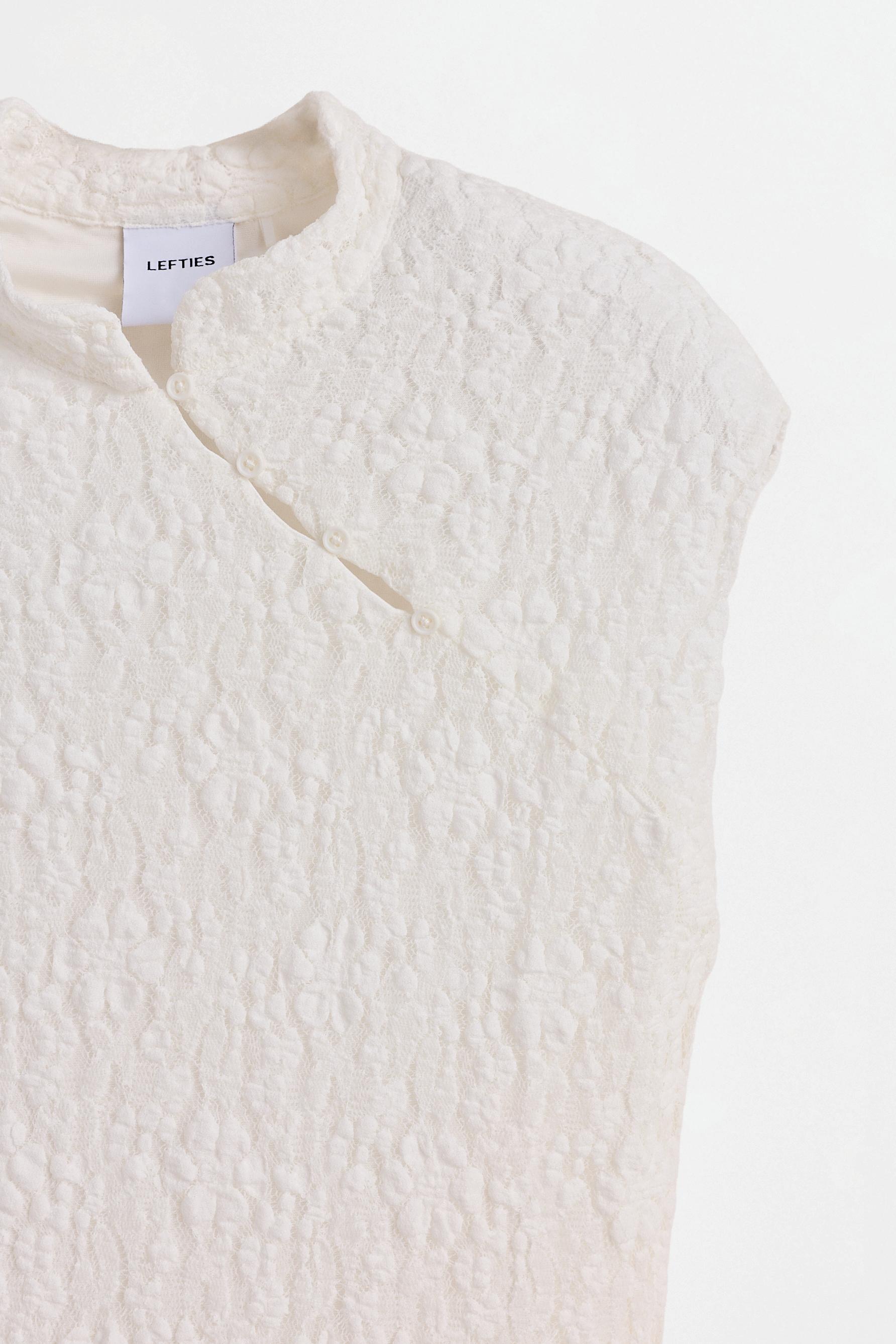 Lace midi dress — OFF WHITE
